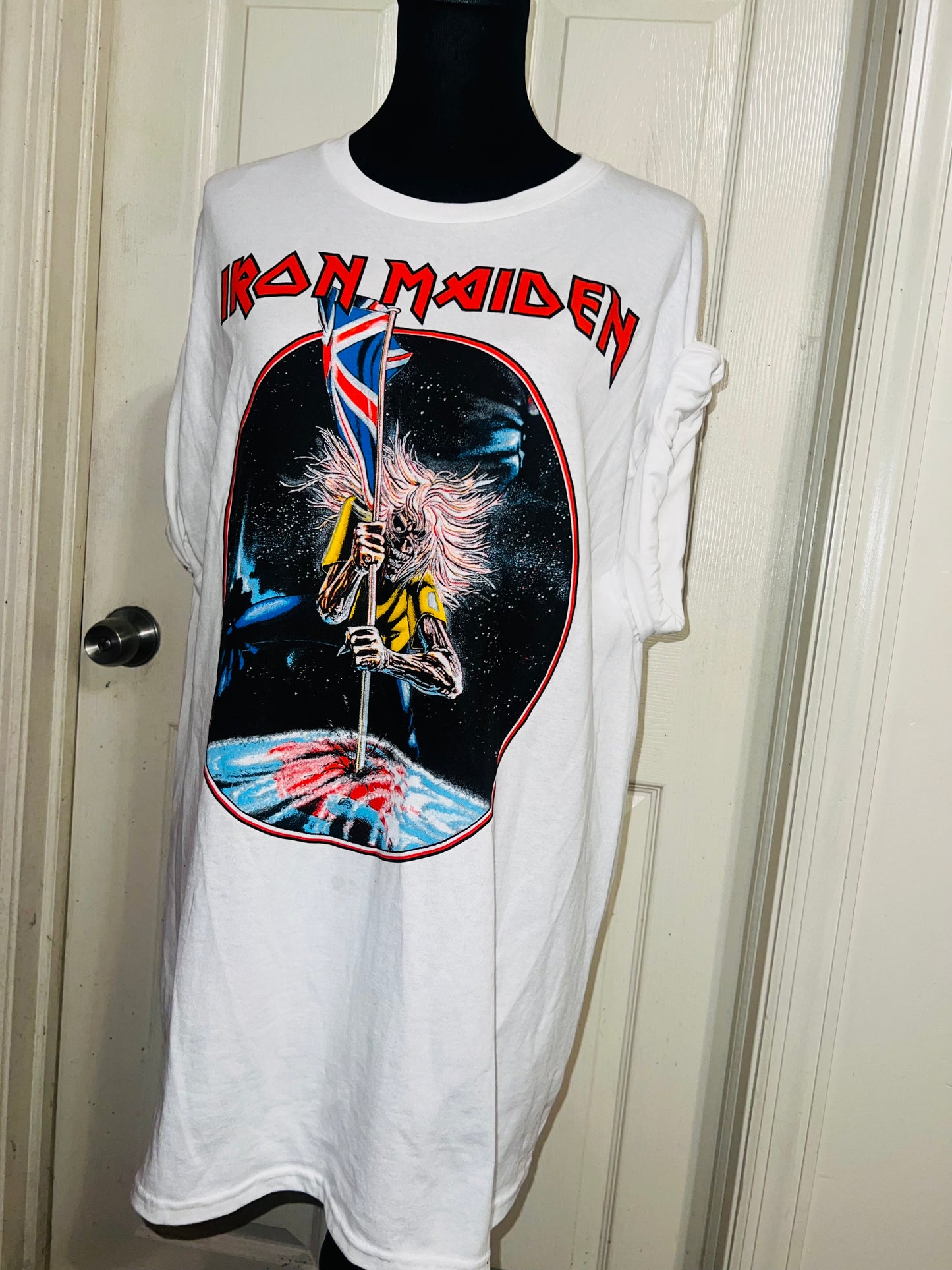 Iron Maiden Double Sided Oversized Distressed Tee