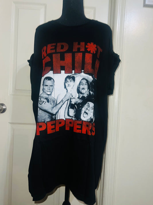 Red Hot Chili Peppers Oversized Distressed Tee