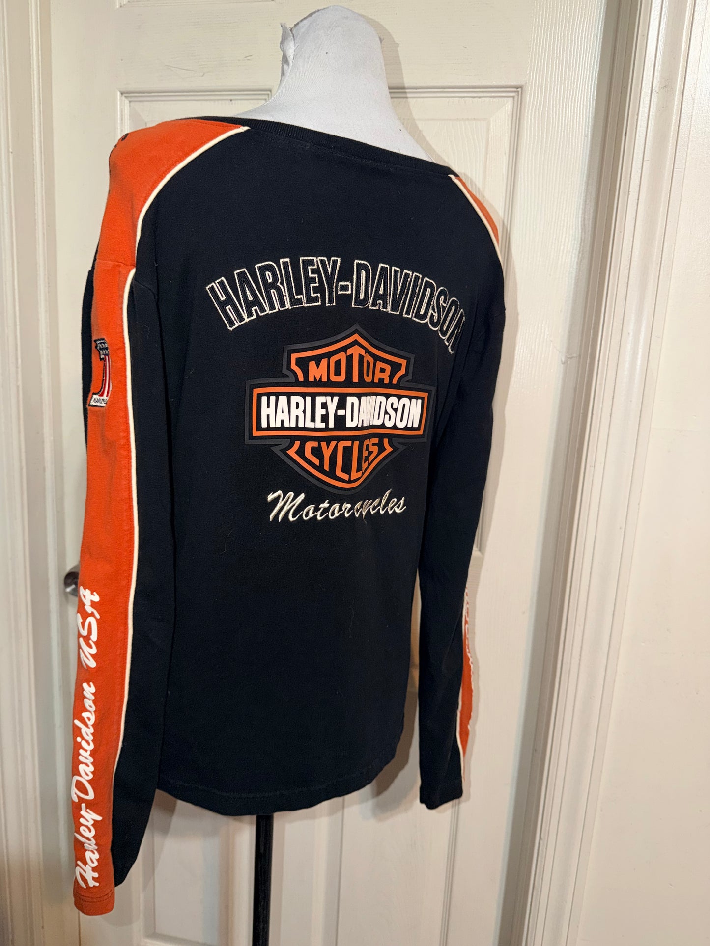 Harley Davidson Double Sided Oversized Long Sleeve Jersey Shirt