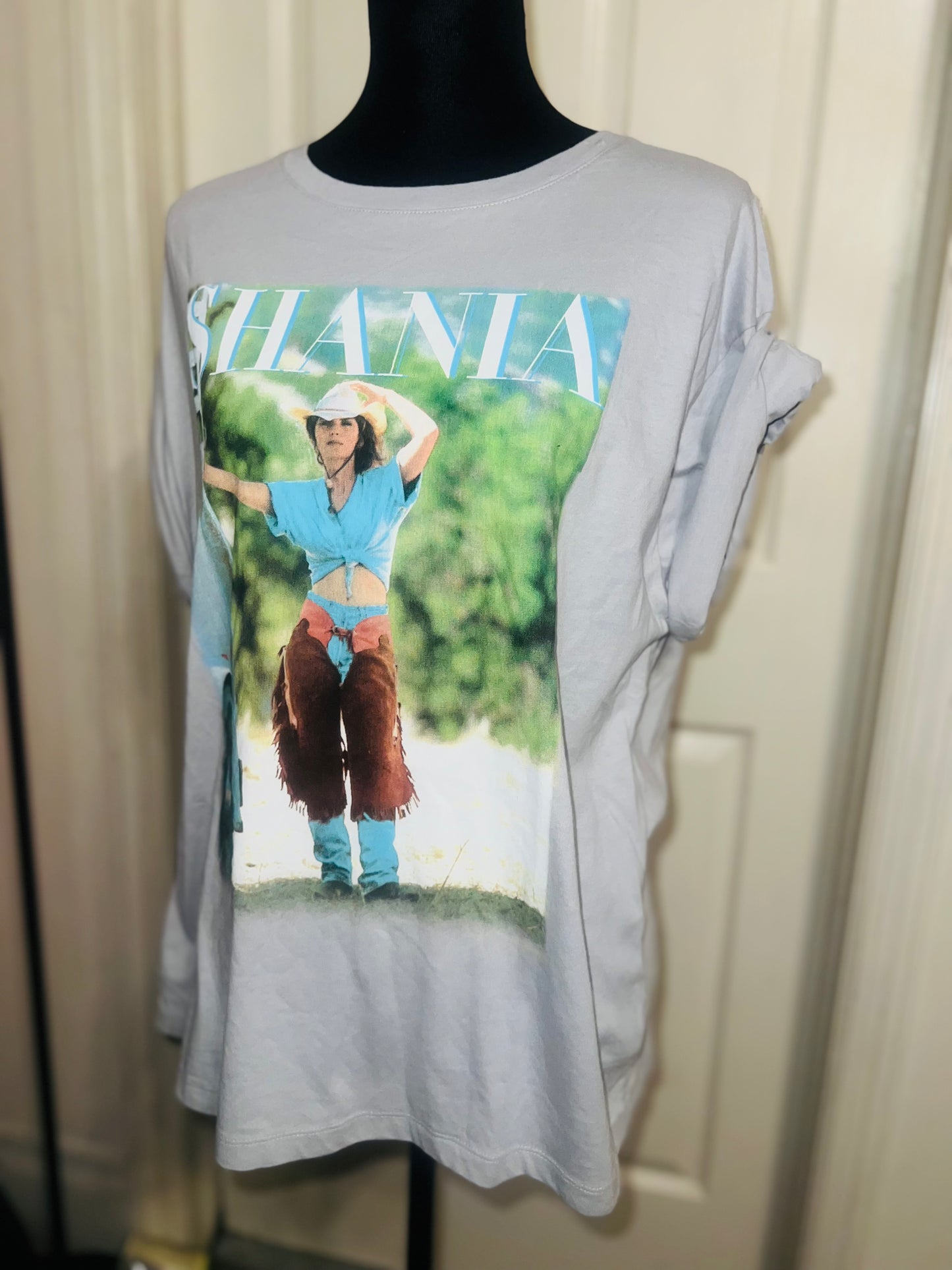 Shania Twain Oversized Distressed Tee