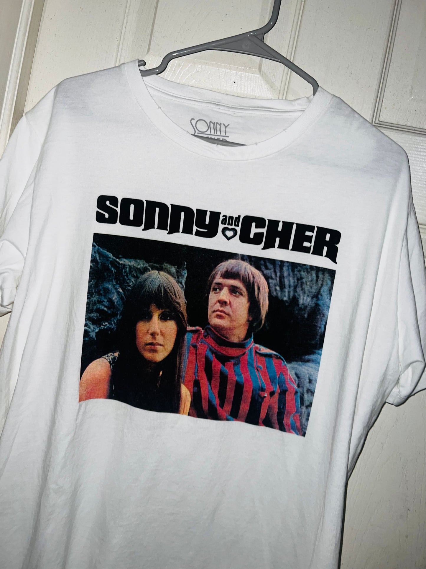 Sonny and Cher Oversized Distressed Tee