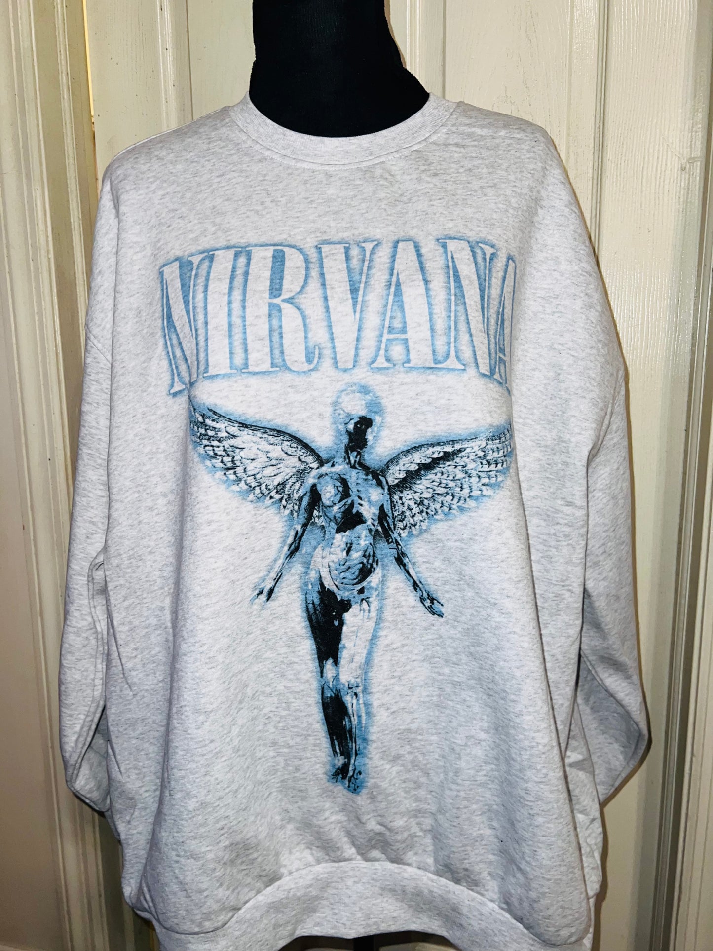 Nirvana Oversized Distressed Sweatshirt