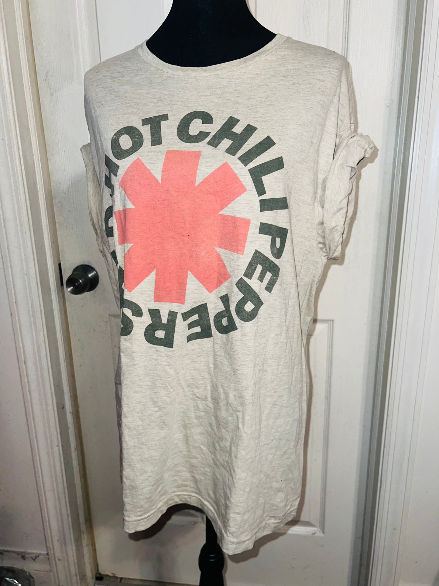 Red Hot Chili Peppers Oversized Distressed T-Shirt