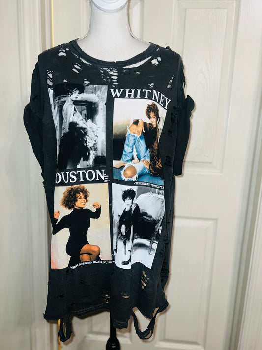 Whitey Houston Oversized Distressed Tee