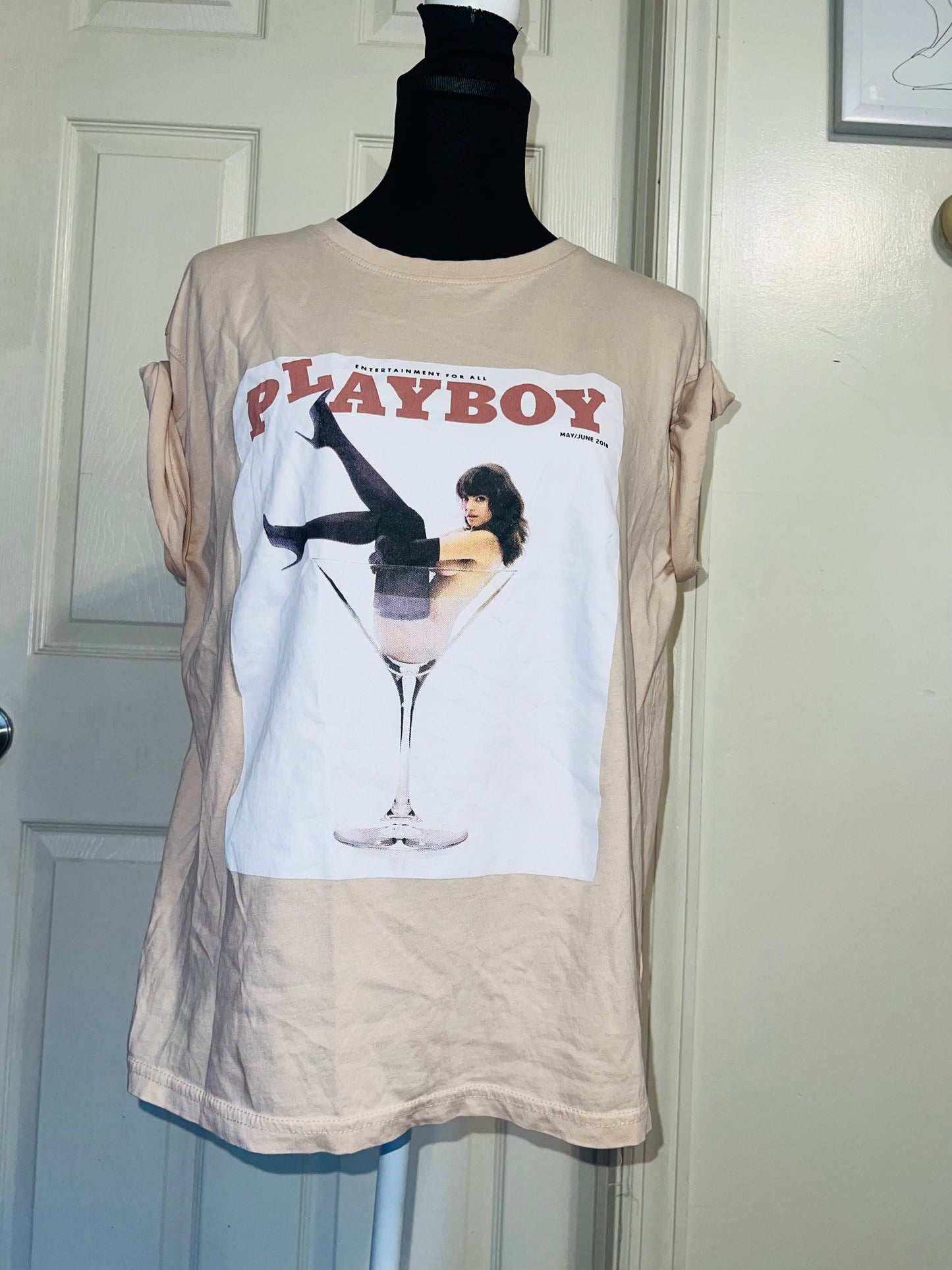 Playboy Oversized Distressed Tee