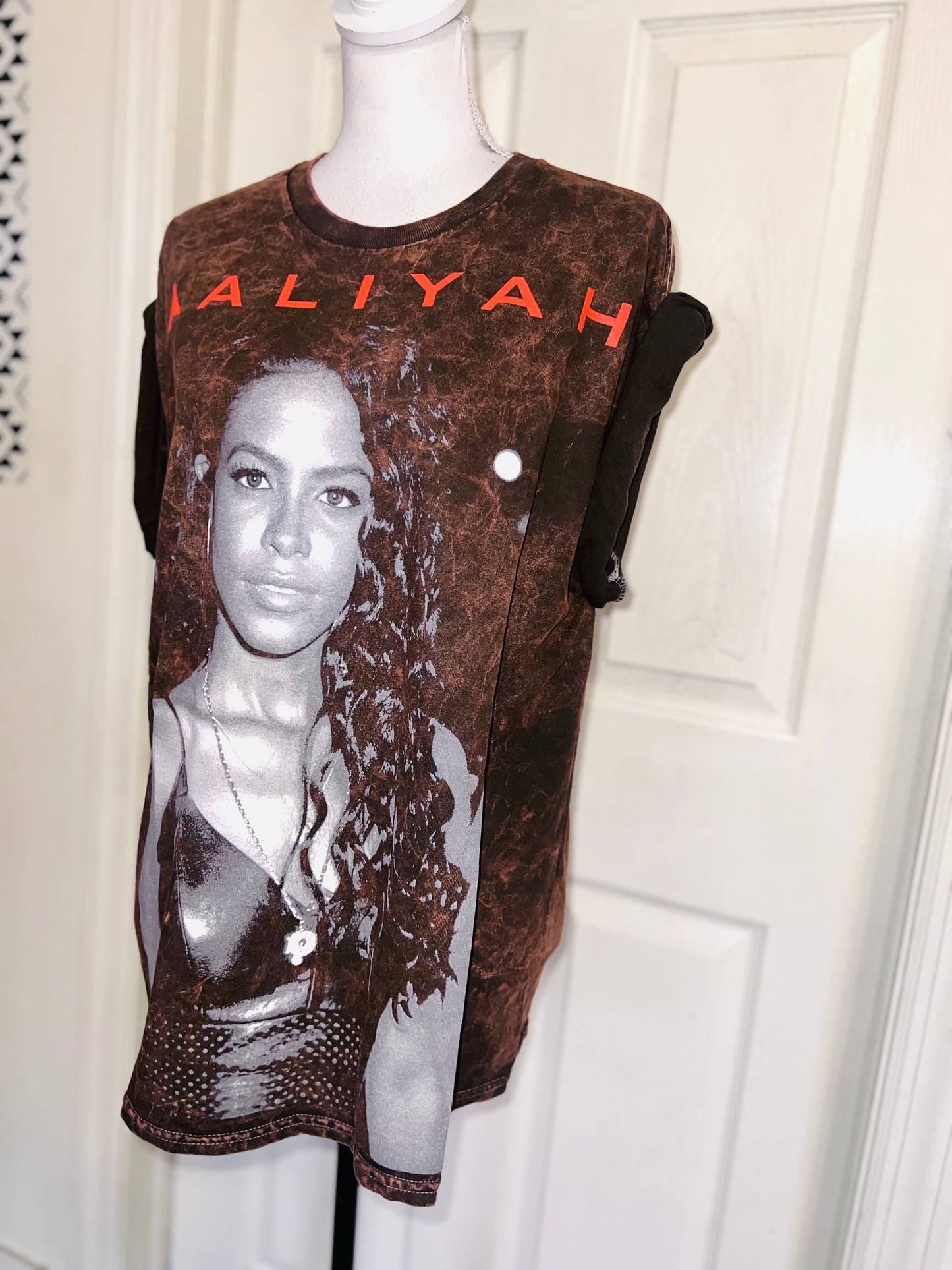 Aaliyah Oversized Distressed Tee
