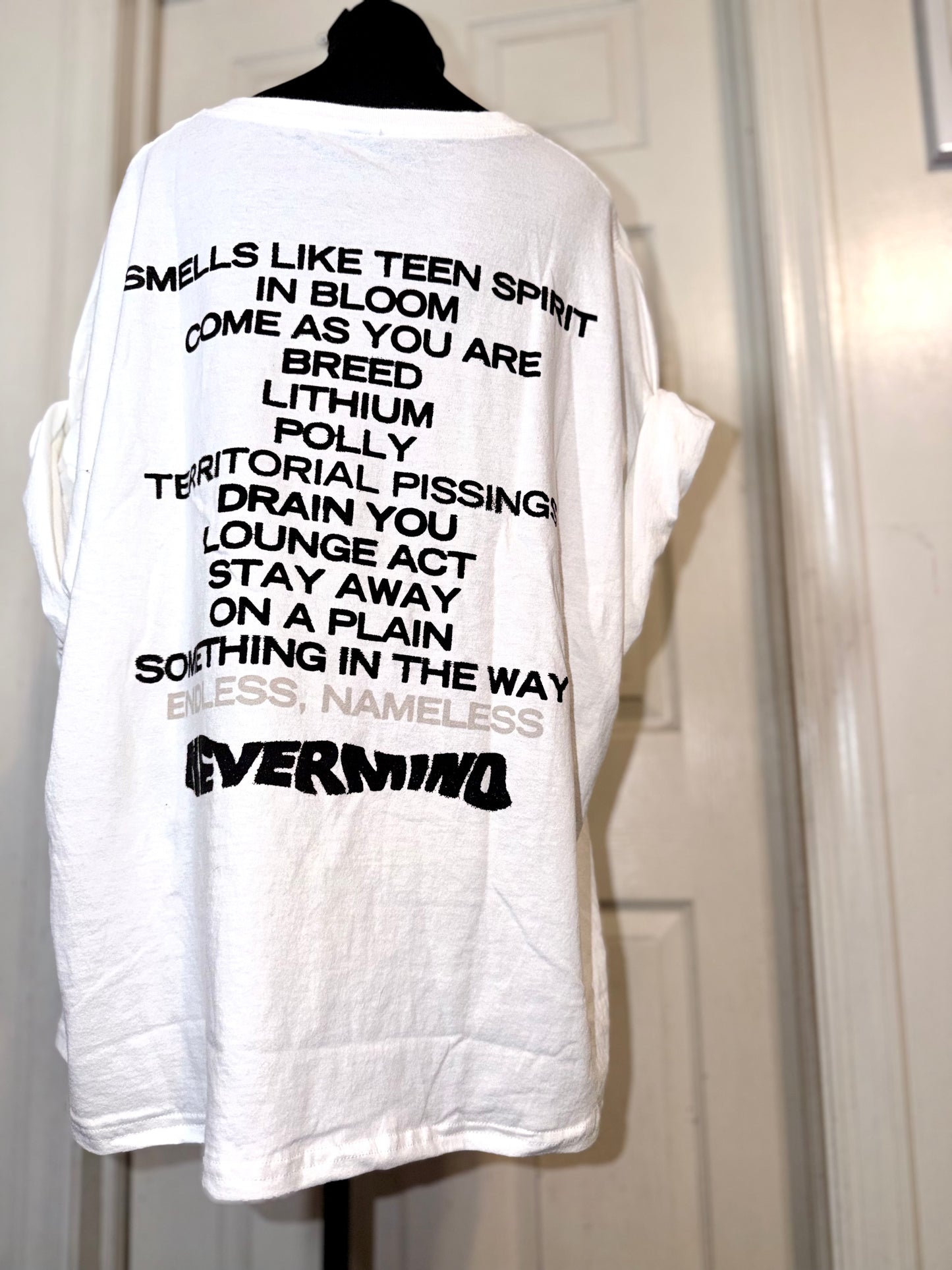 Nirvana Double Sided Oversized Distressed Tee