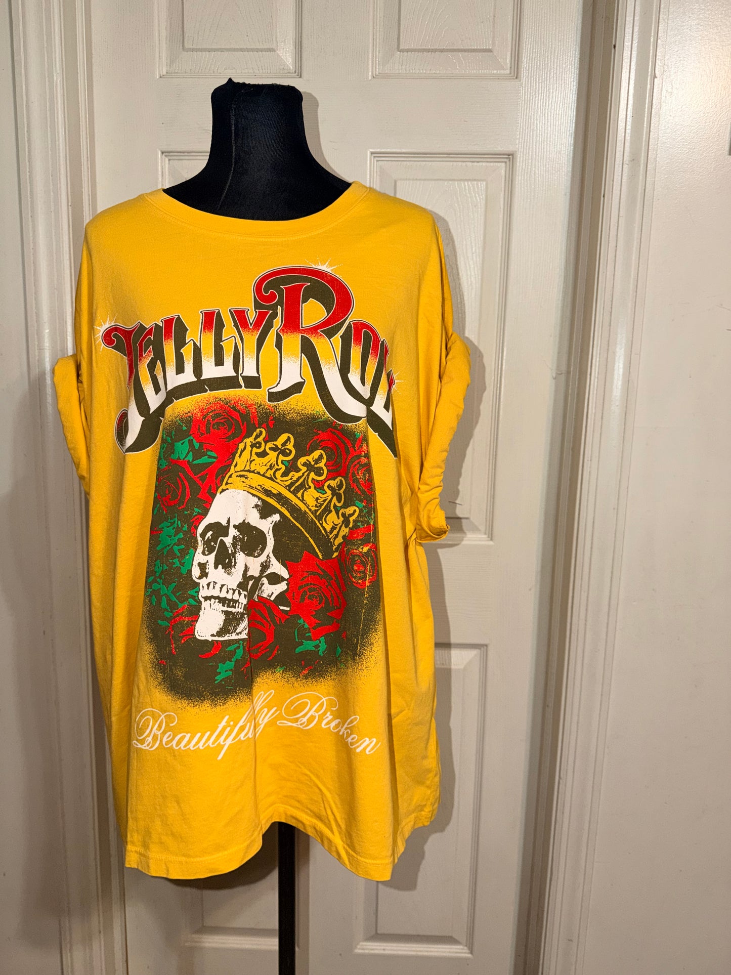 Jelly Roll Double Sided Oversized Distressed Tee