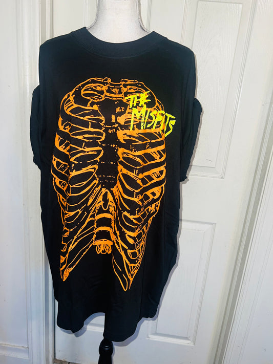Misfits Double Sided Oversized Distressed Tee