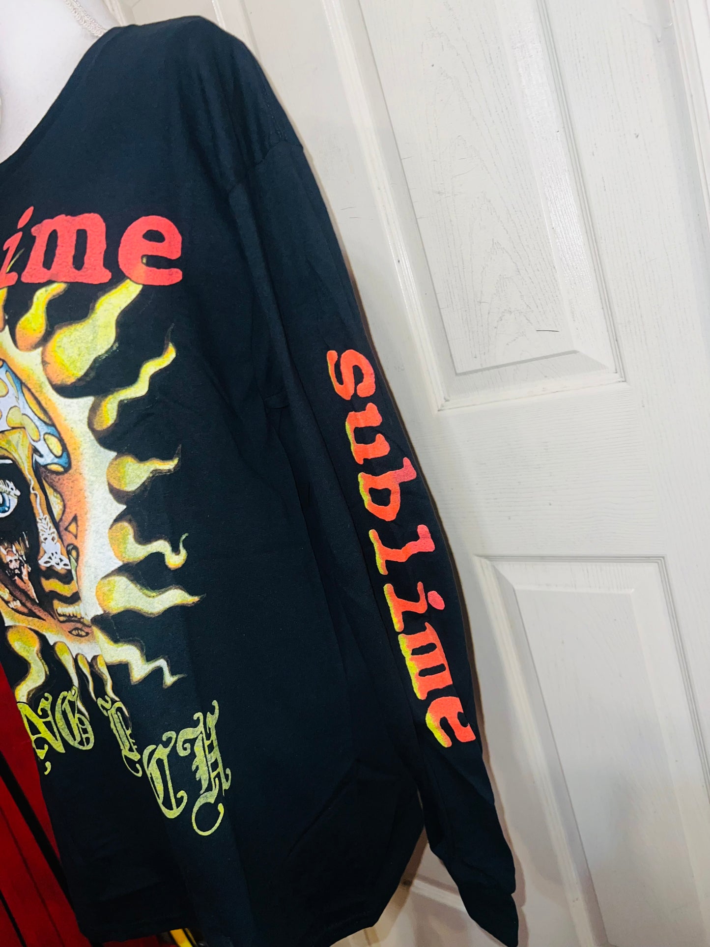 Sublime Oversized Distressed Long Sleeve Tee