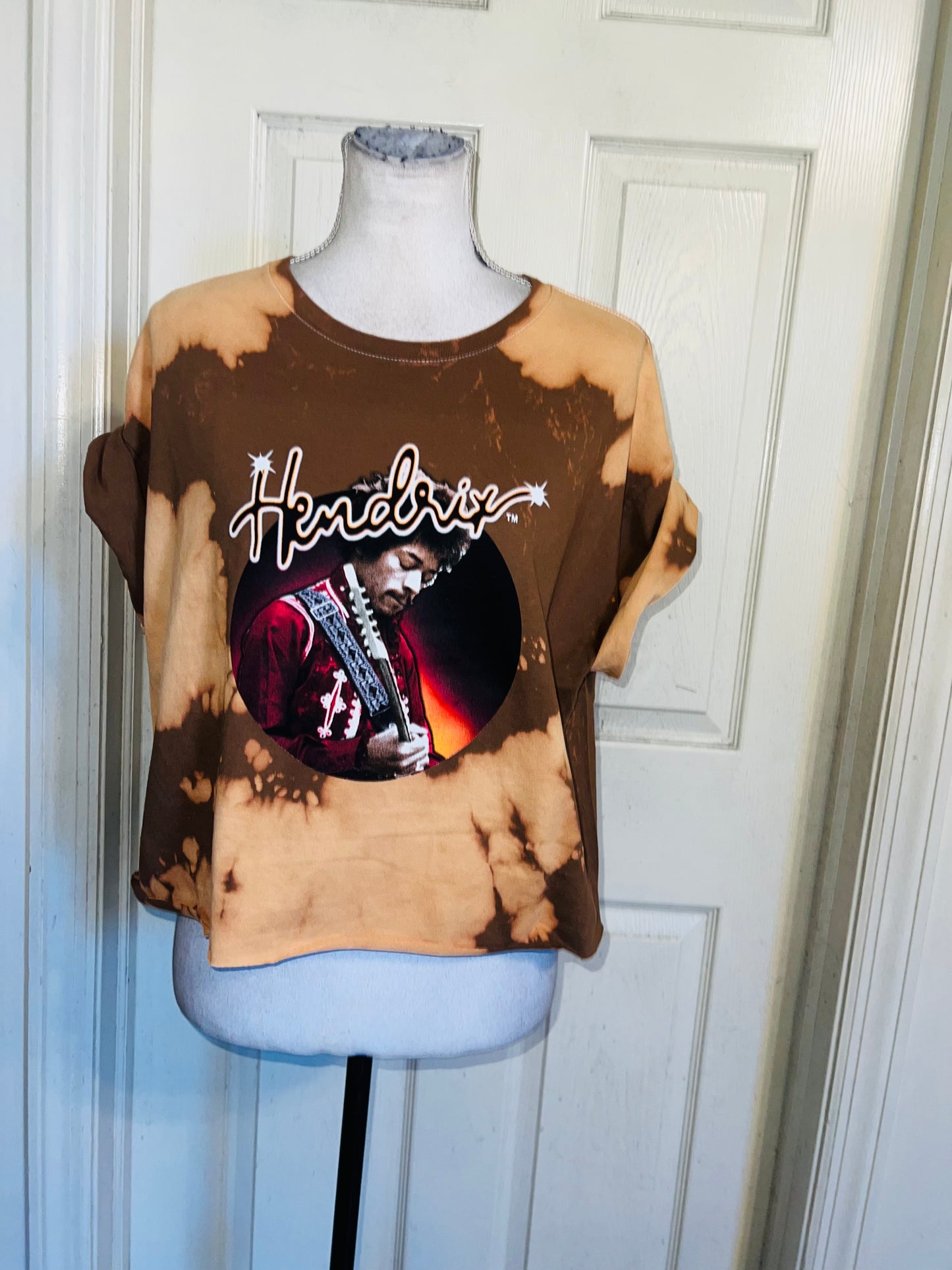 Jim Hendrix Oversized Distressed Cropped Tee