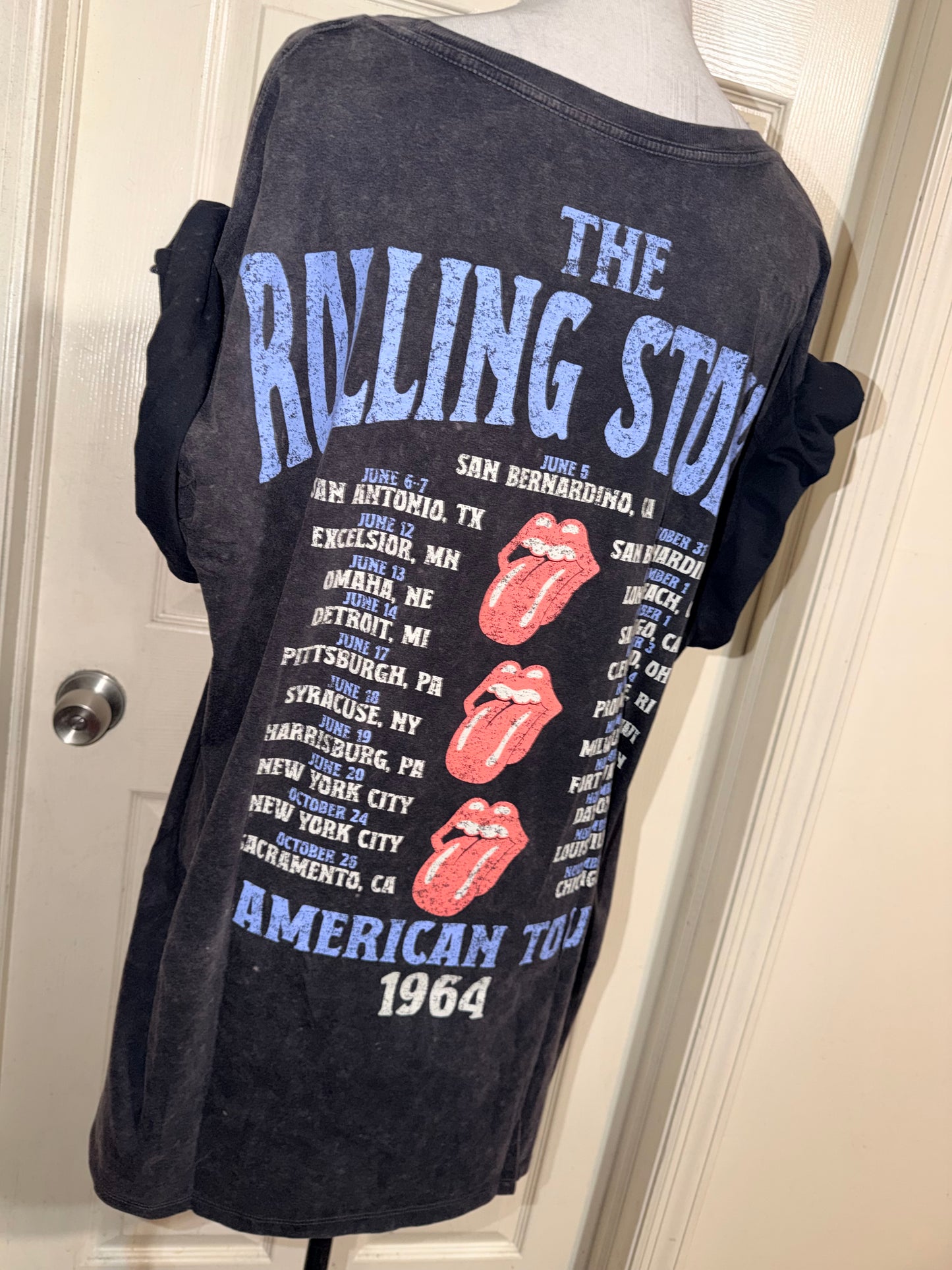 The Rolling Stones Double Sided Oversized Distressed Tee