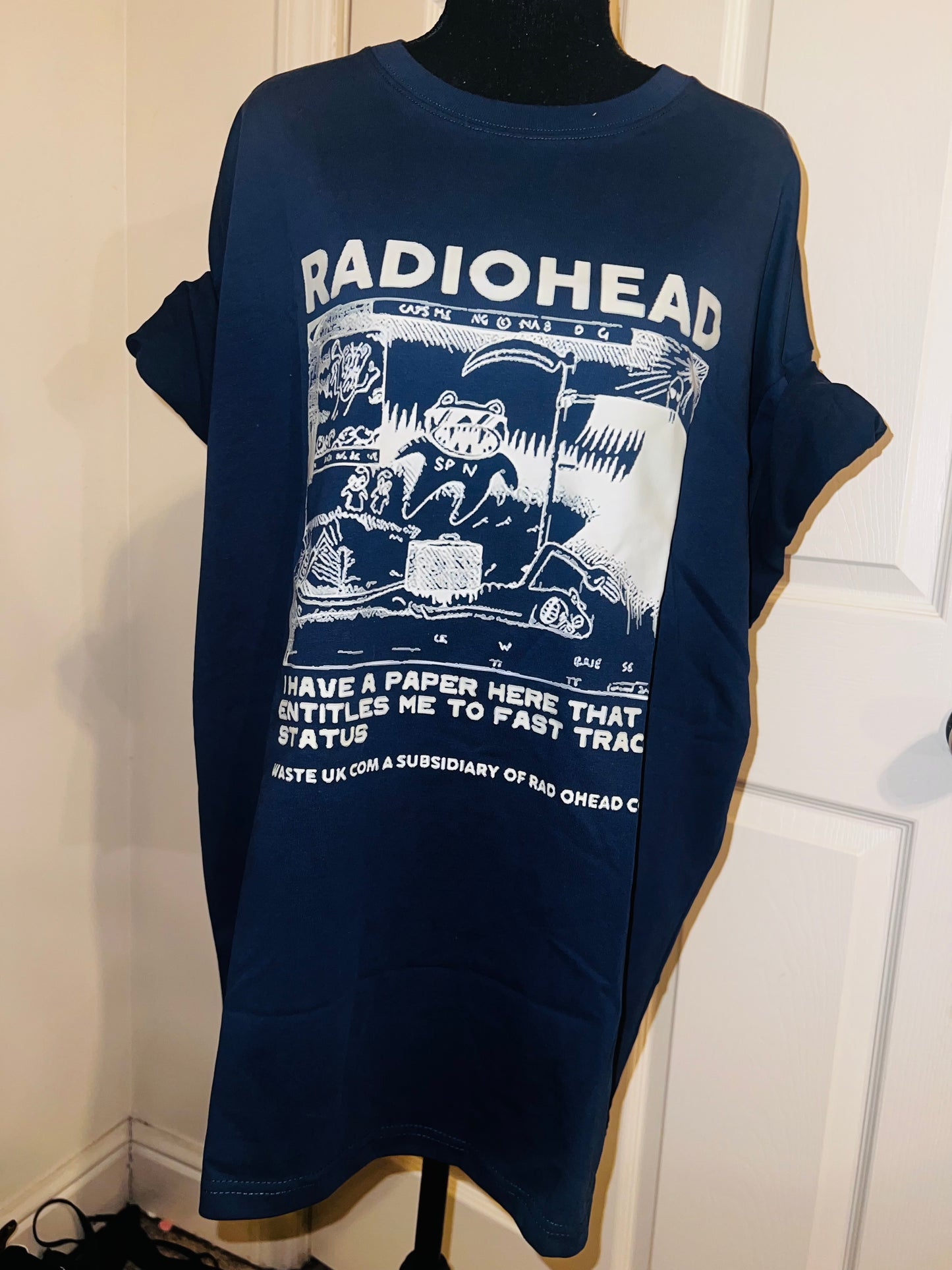 Radiohead Oversized Distressed Tee