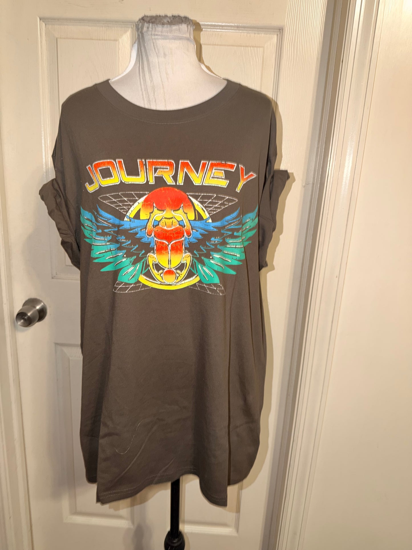 Journey Double Sided Oversized Distressed Tee