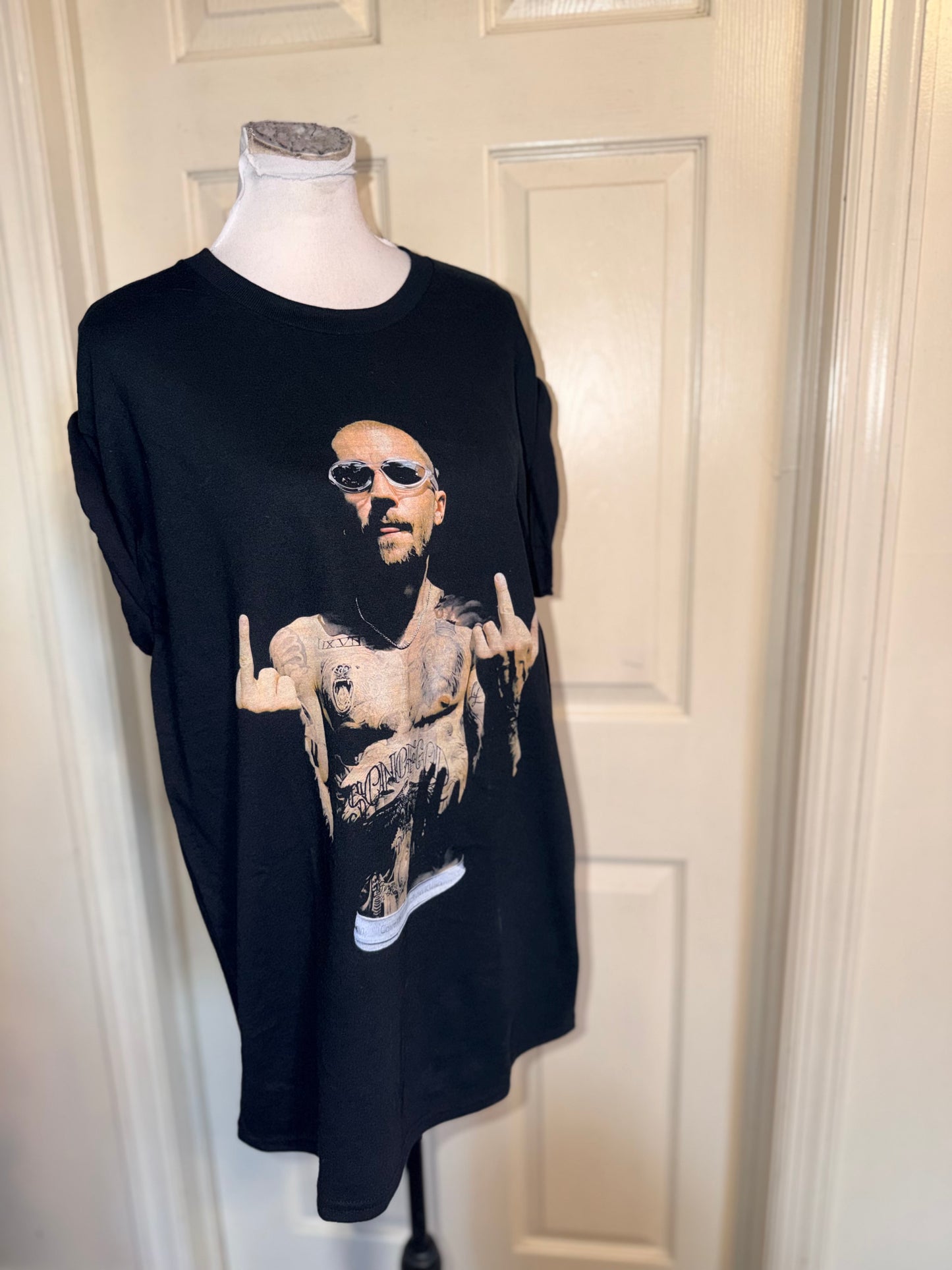 Justin Bieber Oversized Distressed Tee
