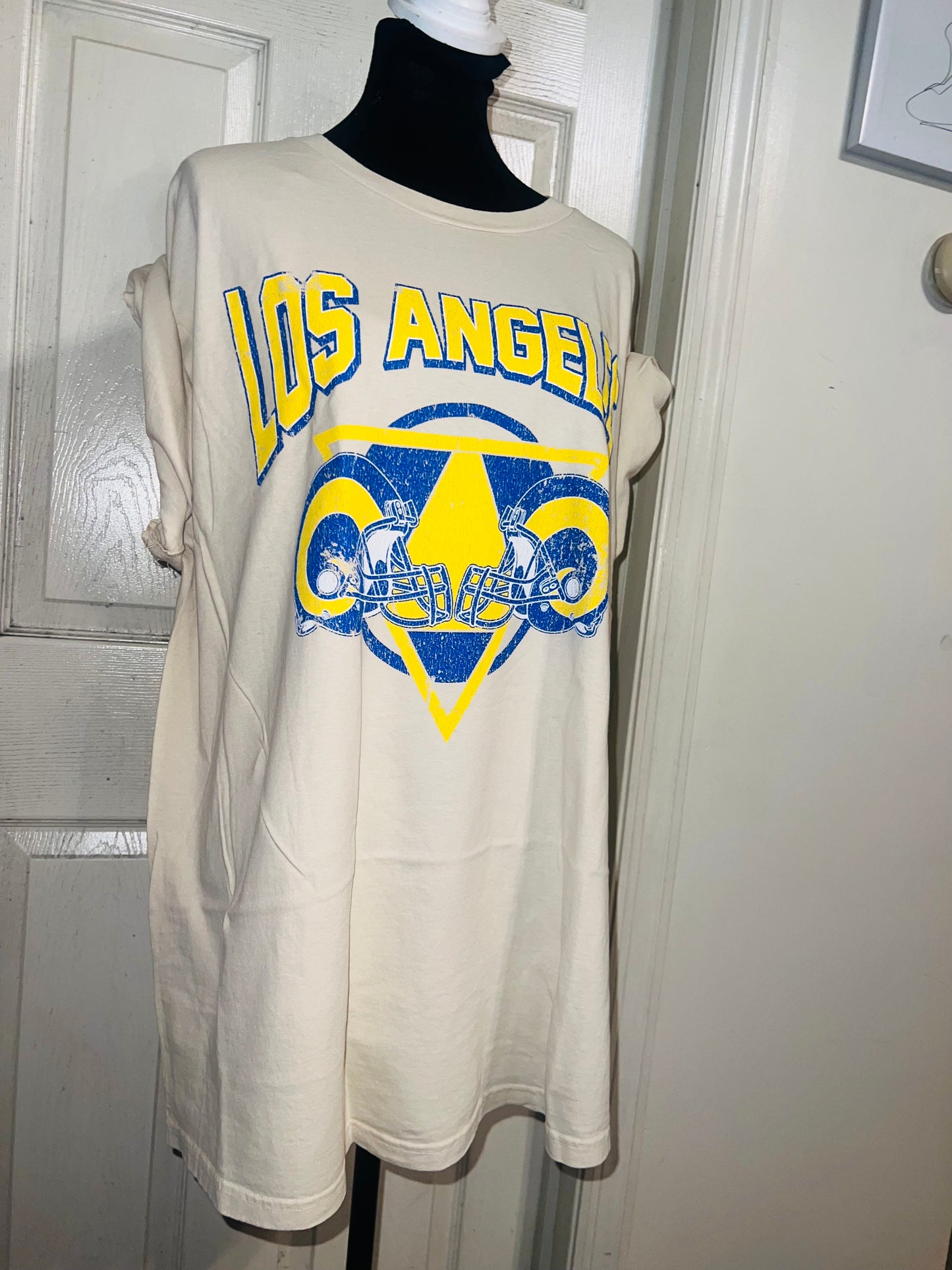 Los Angeles Chargers Oversized Distressed Tee