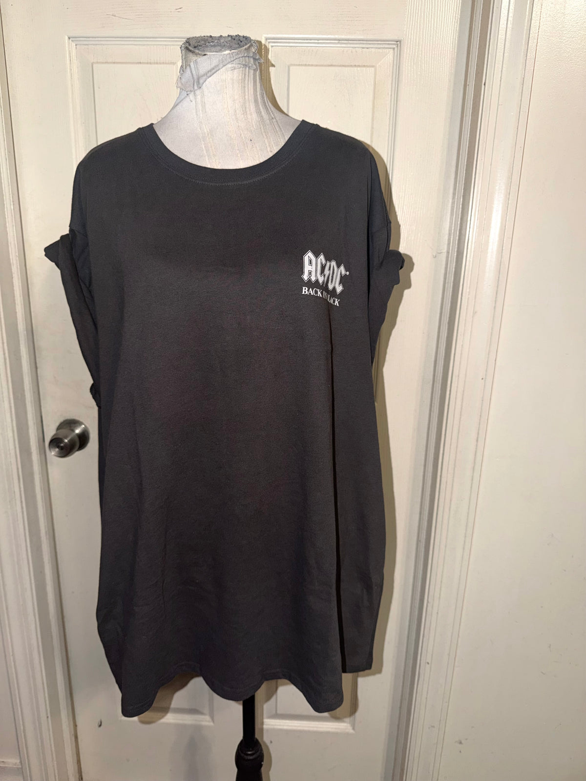 AC/DC Double Sided Oversized Distressed Tee