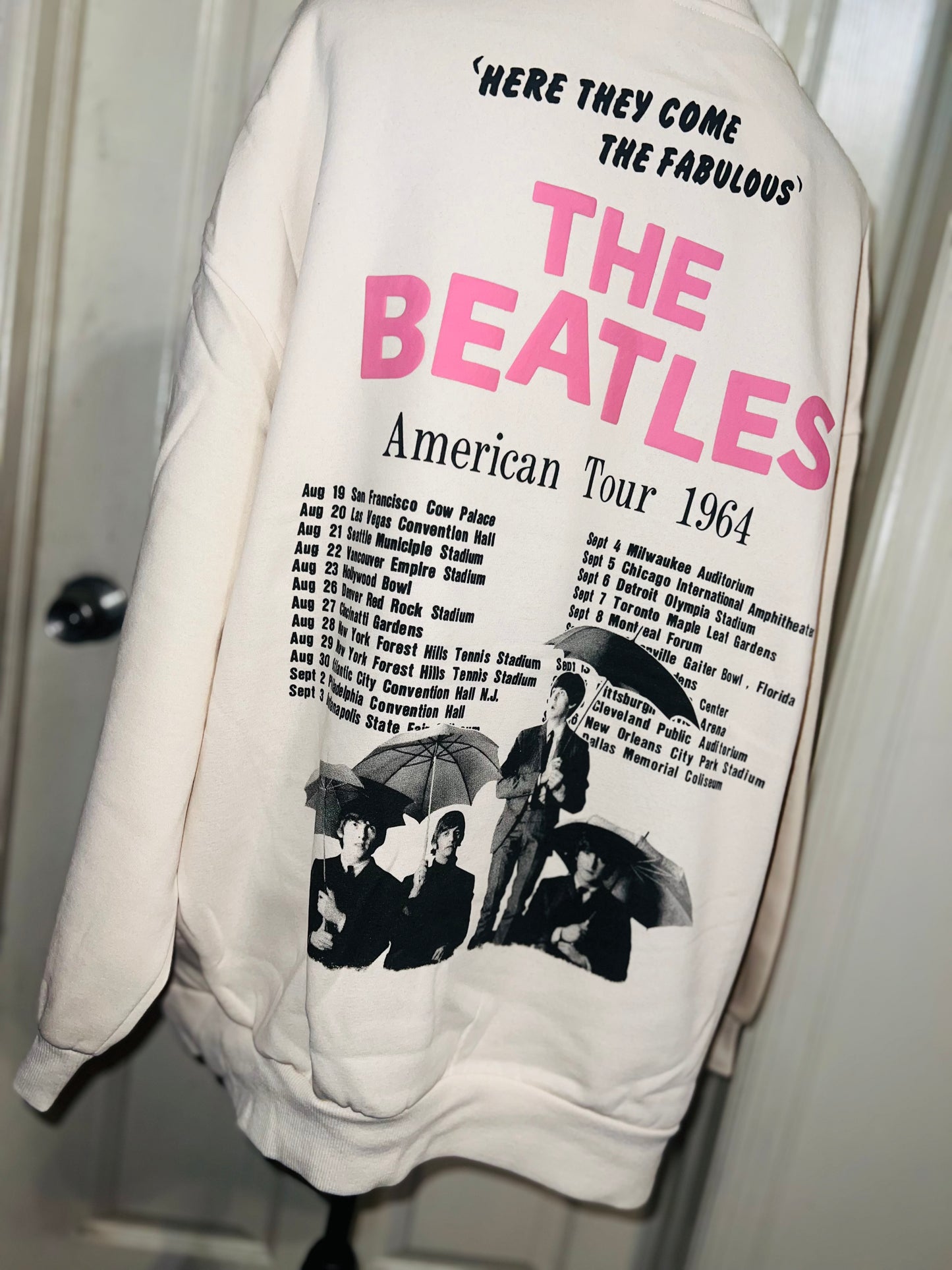 The Beatles Double Sided Oversized Distressed Tee