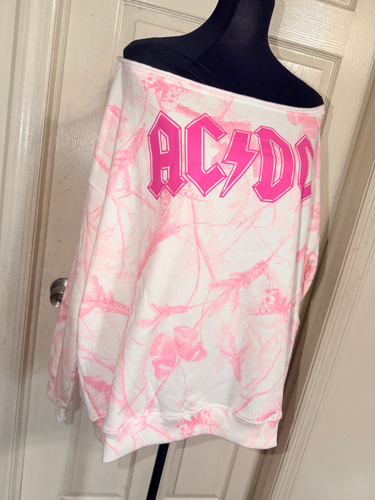 AC/DC OFTS Oversized Distressed Sweatshirt