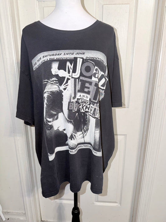 Joan Jett and the Blackhearts Double Sided Oversized Distressed Tee