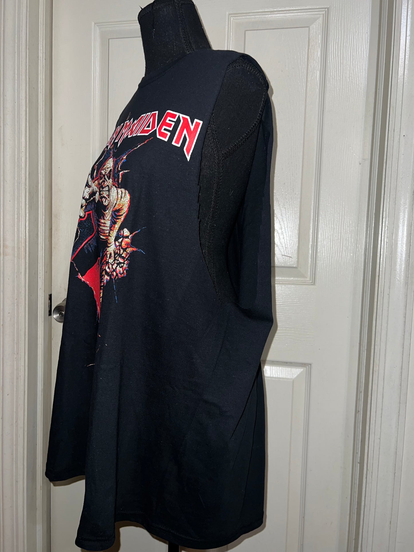 Iron Maiden Oversized Distressed Muscle Tee