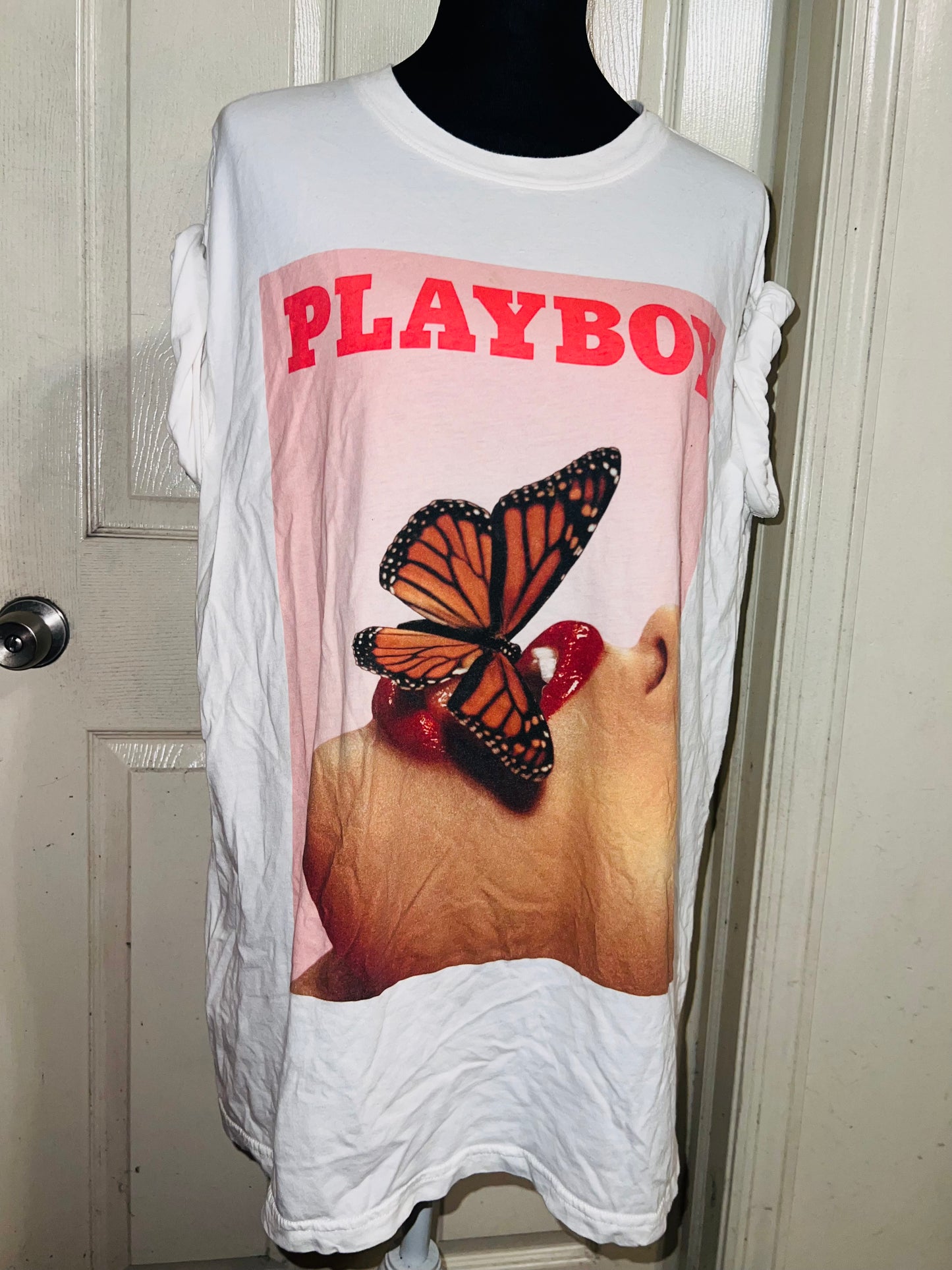 Playboy Oversized Distressed Tee