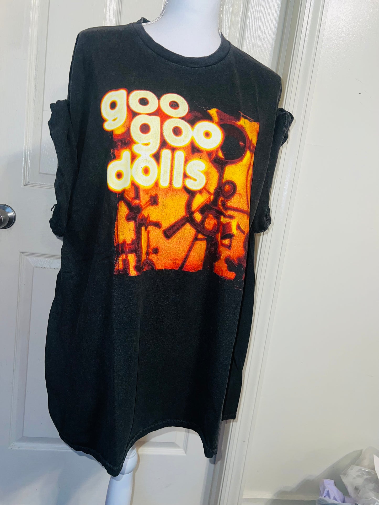 Goo Goo Dolls Oversized Distressed Tee