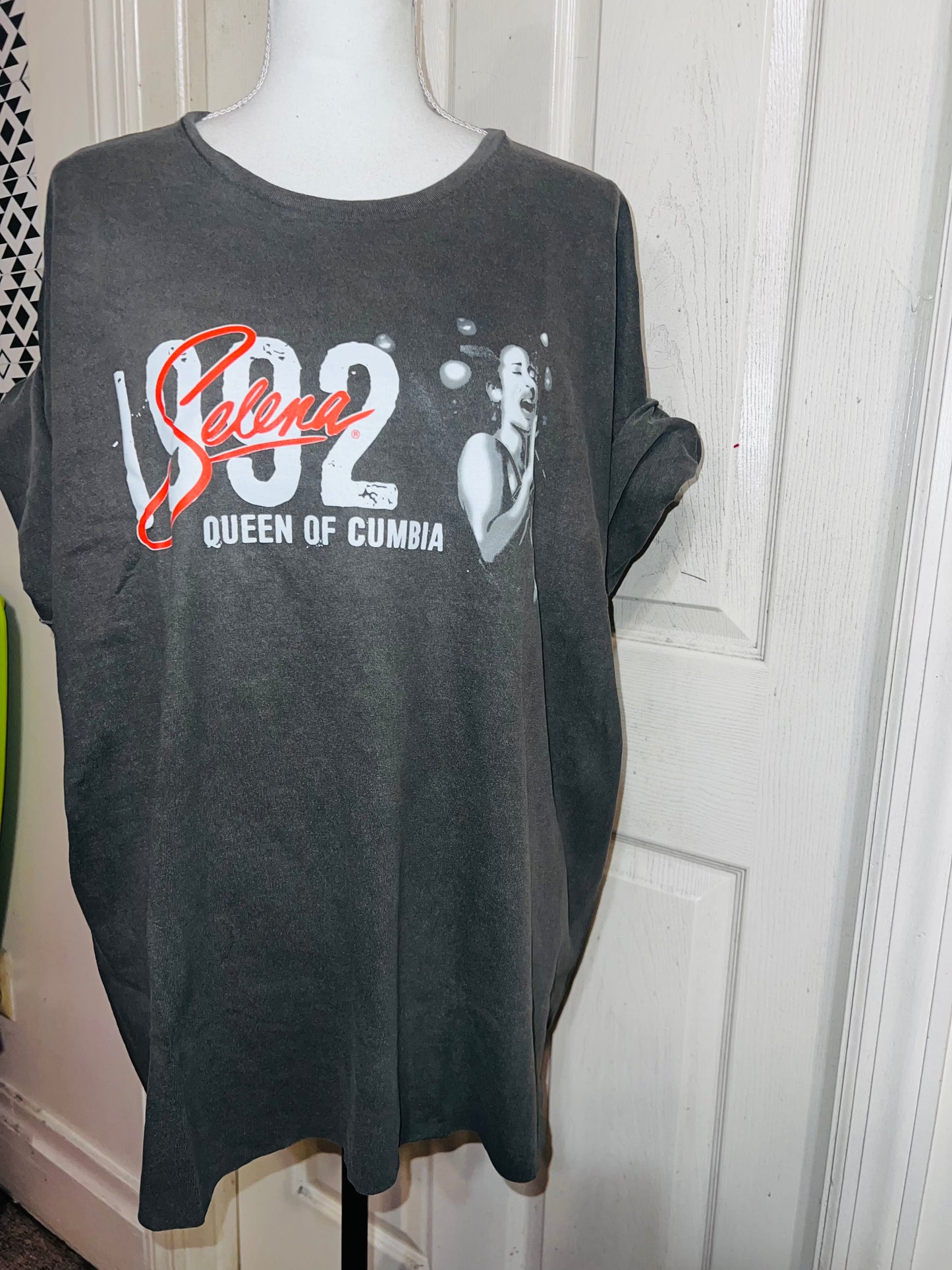 Selena Double Sided Oversized Distressed Tee
