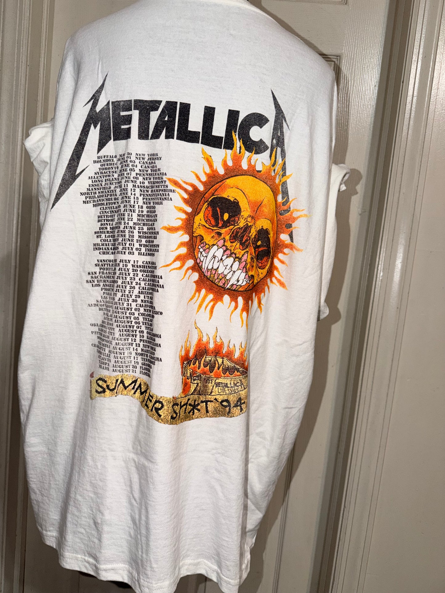 Metallica Double Sided Oversized Distressed Tee