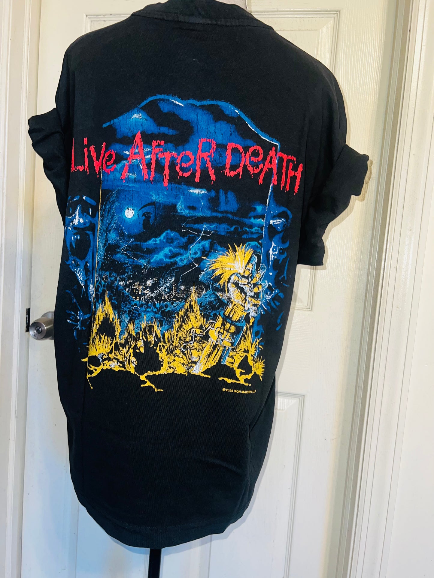 Iron Maiden Double Sided Oversized Distressed Tee