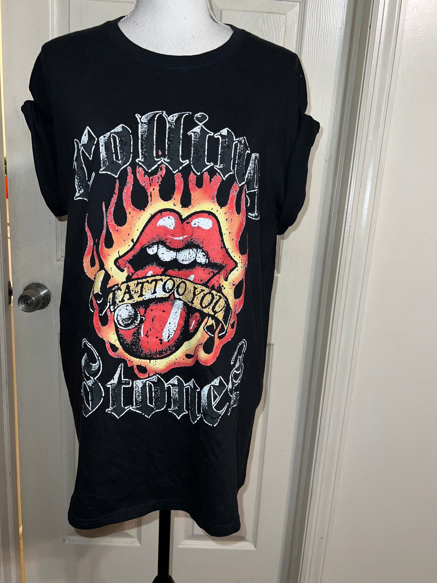 Rolling Stones “Tattoo You” Oversized Distressed Tee