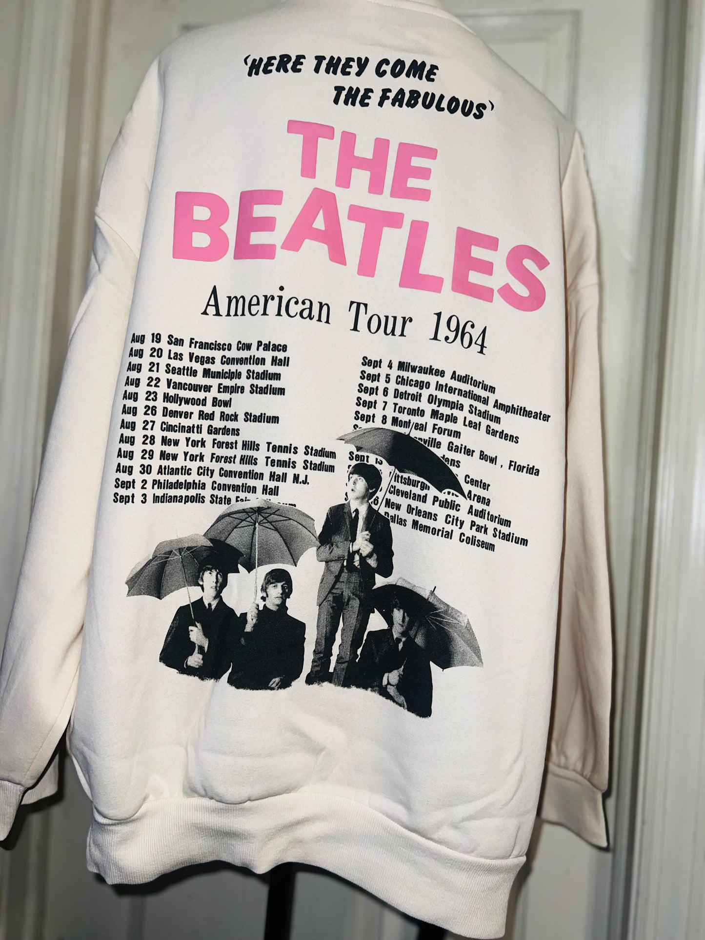 The Beatles Double Sided Oversized Distressed Tee