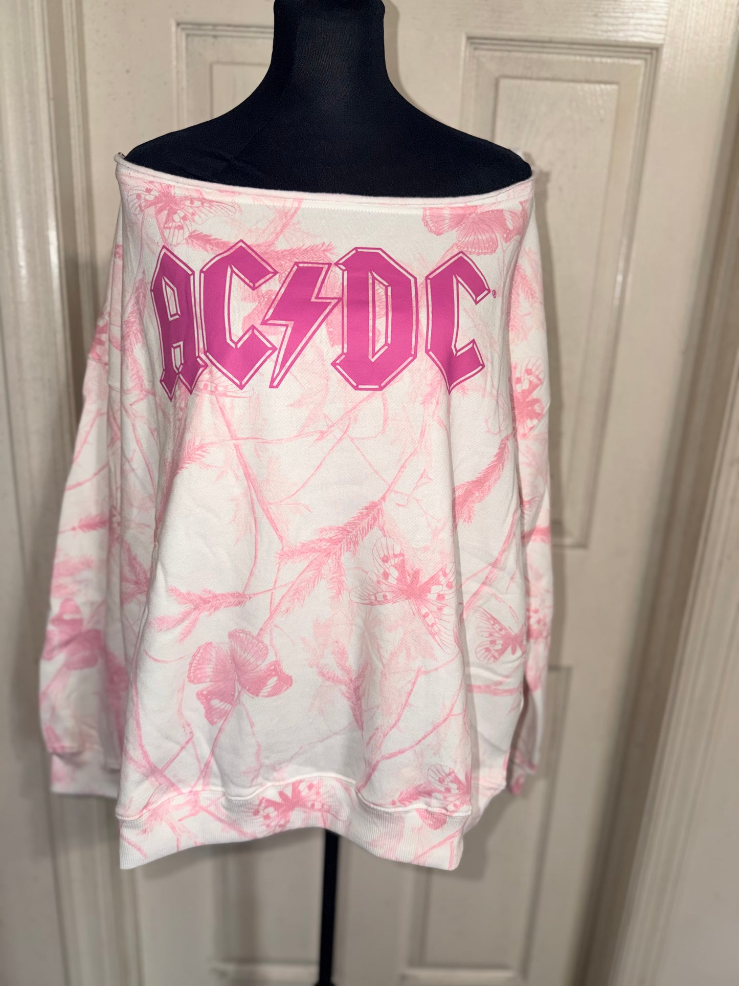 AC/DC OFTS Oversized Distressed Sweatshirt