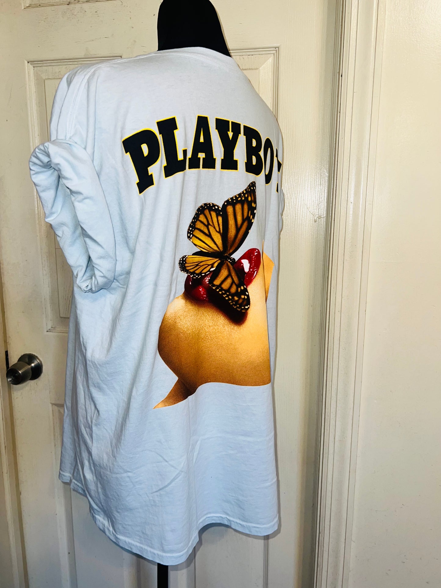 Playboy Double Sided Oversized Distressed Tee