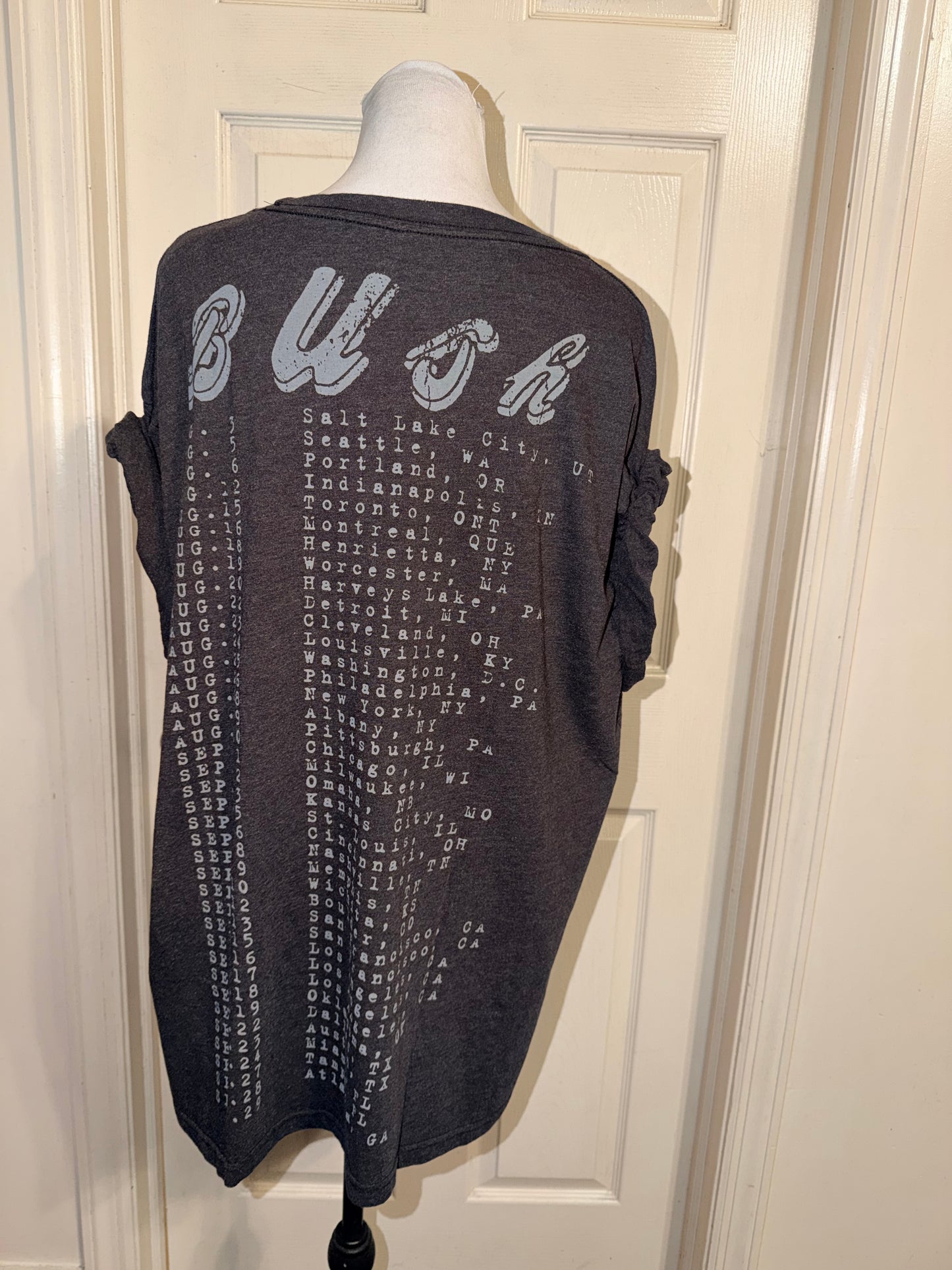 Bush Double Sided Oversized Distressed Tee