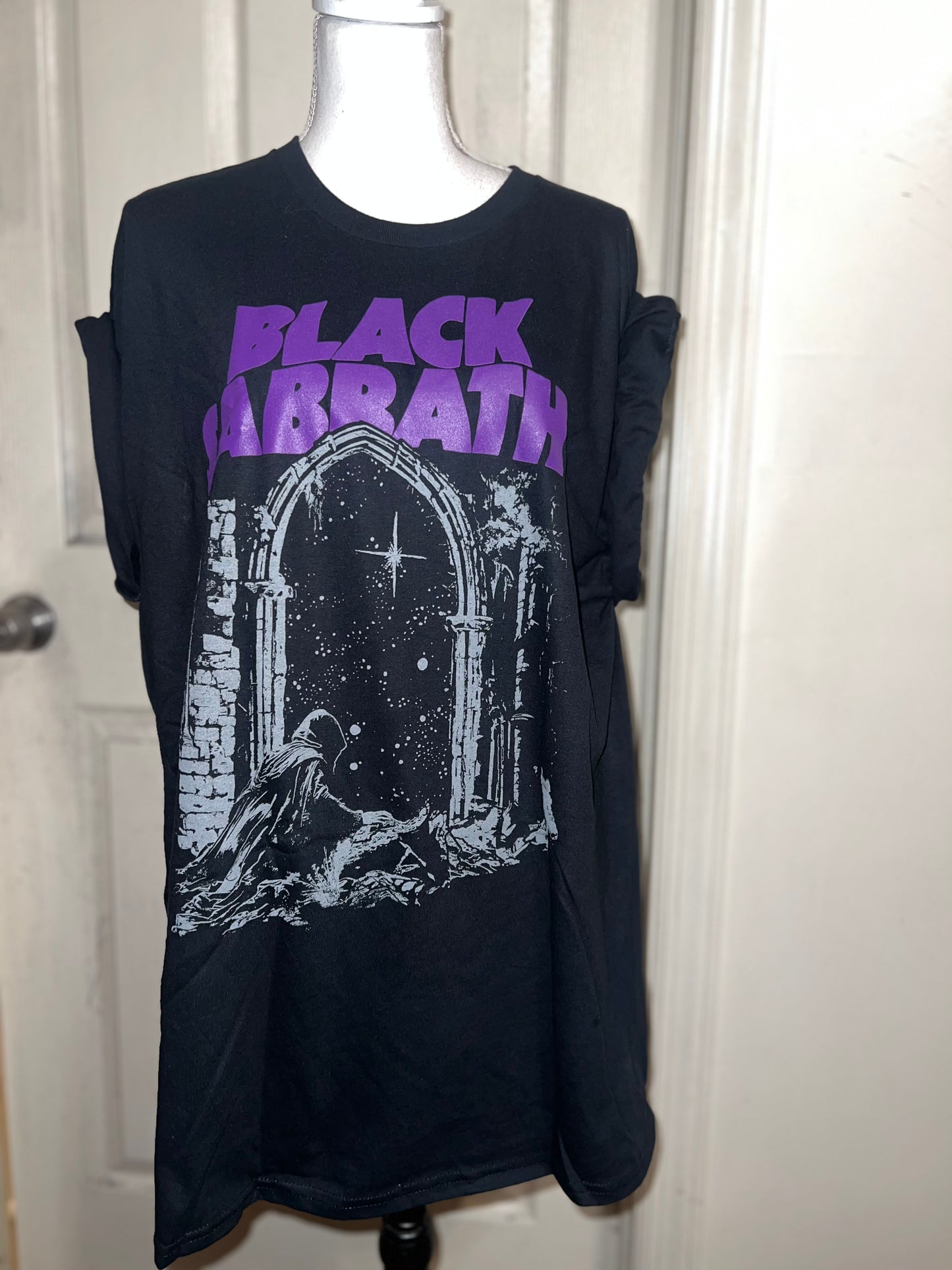 Black Sabbath Oversized Distressed Tee