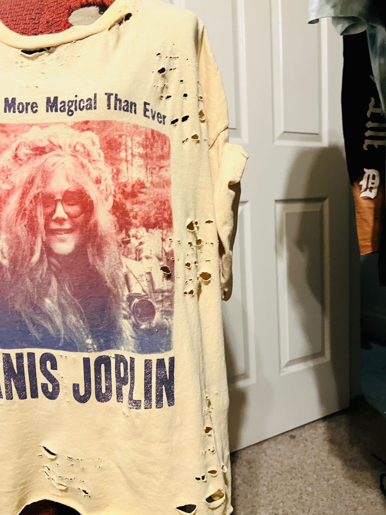 Janis Joplin Oversized Distressed Tee