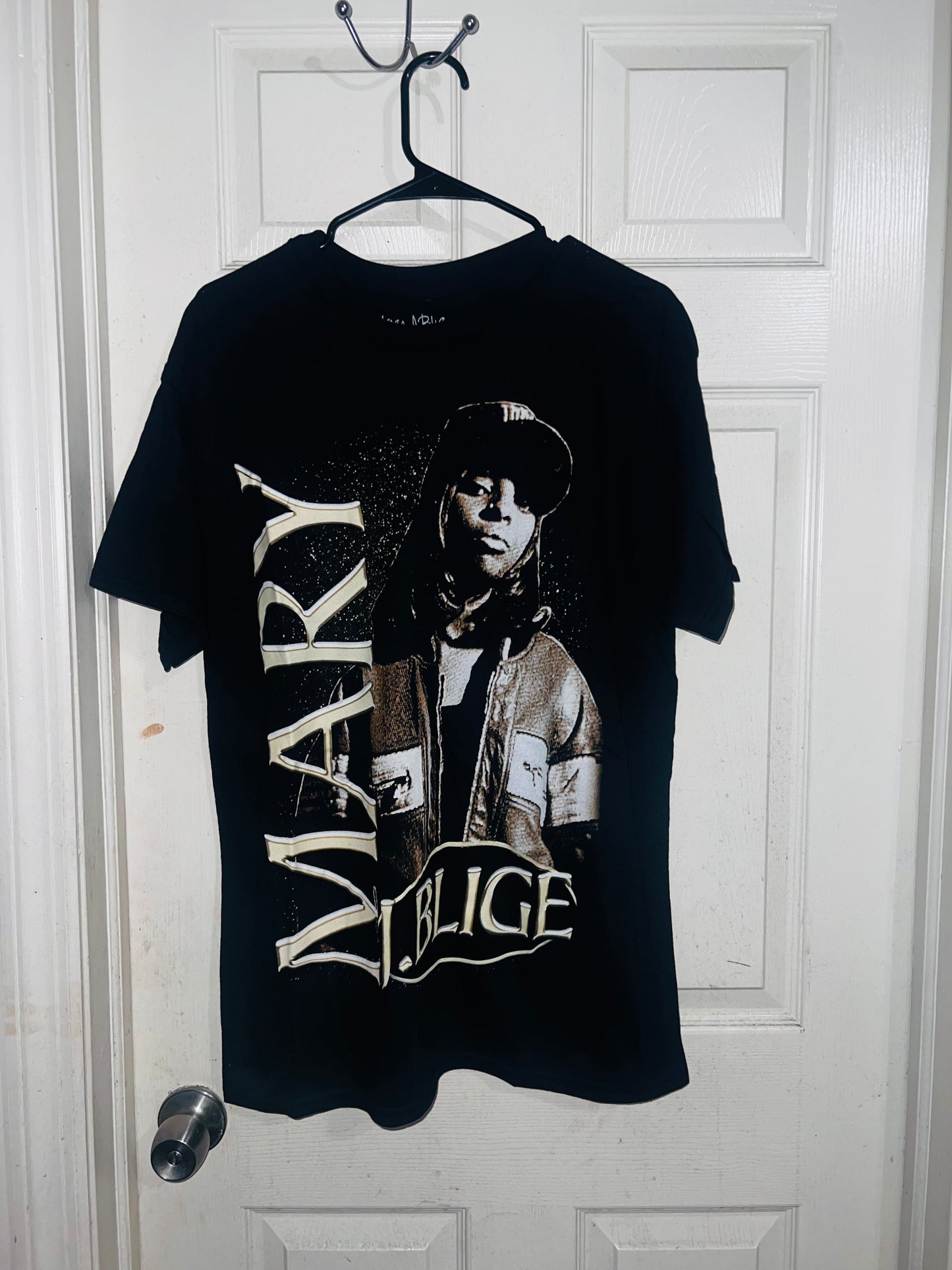 Mary J. Blige Oversized Distressed Tee