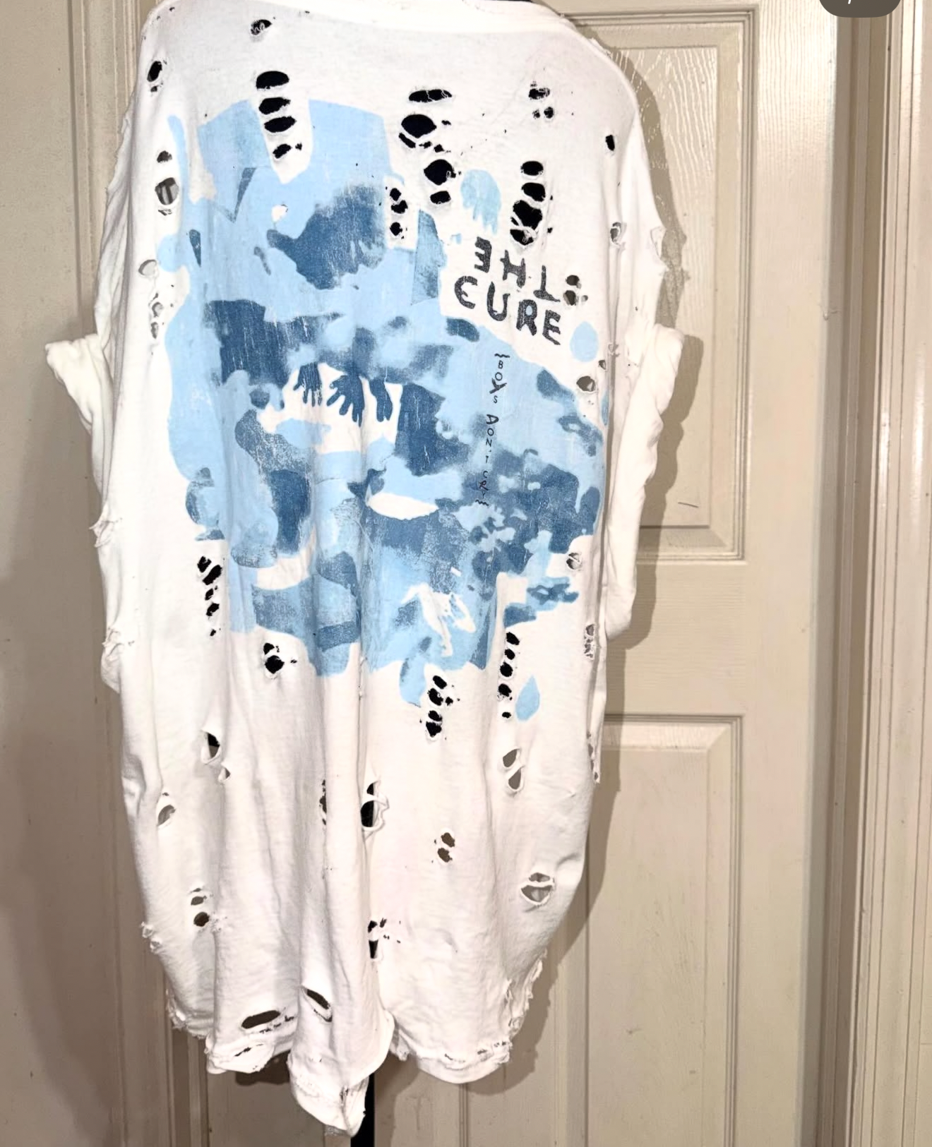 The Cure Double Sided Oversized Distressed Tee