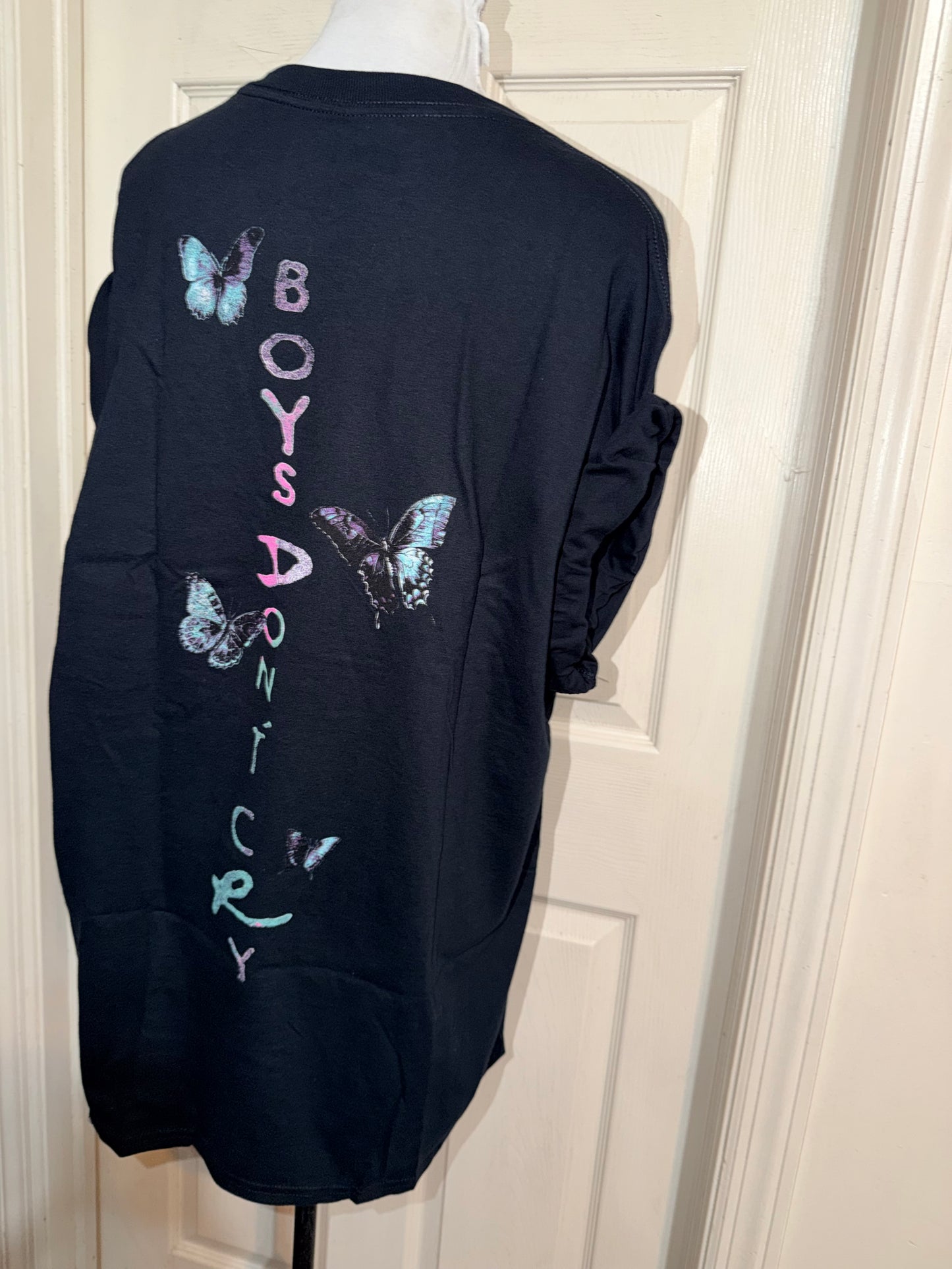 The Cure Double Sided Oversized Distressed Tee