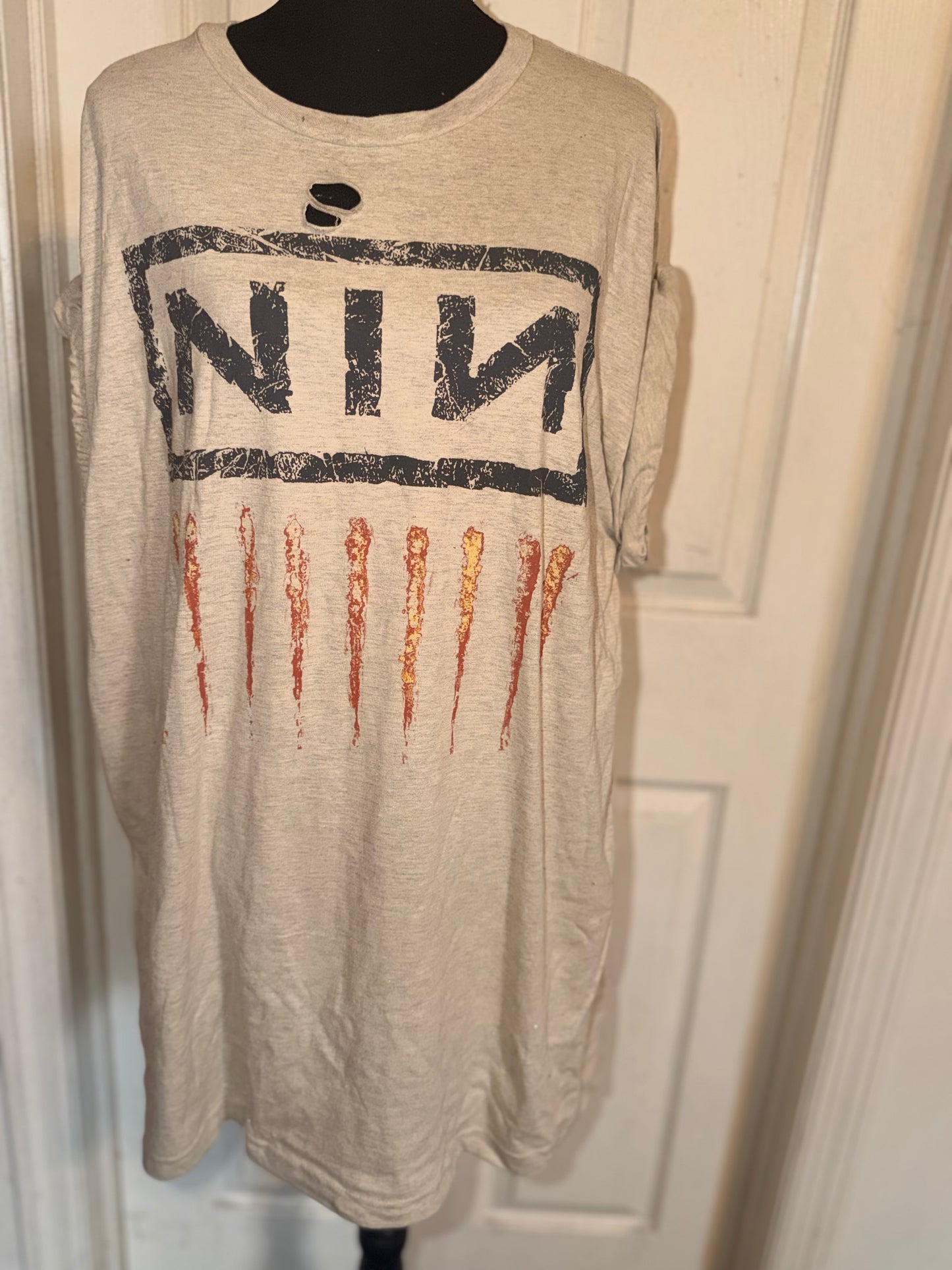 Nine Inch Nails Oversized Distressed Tee