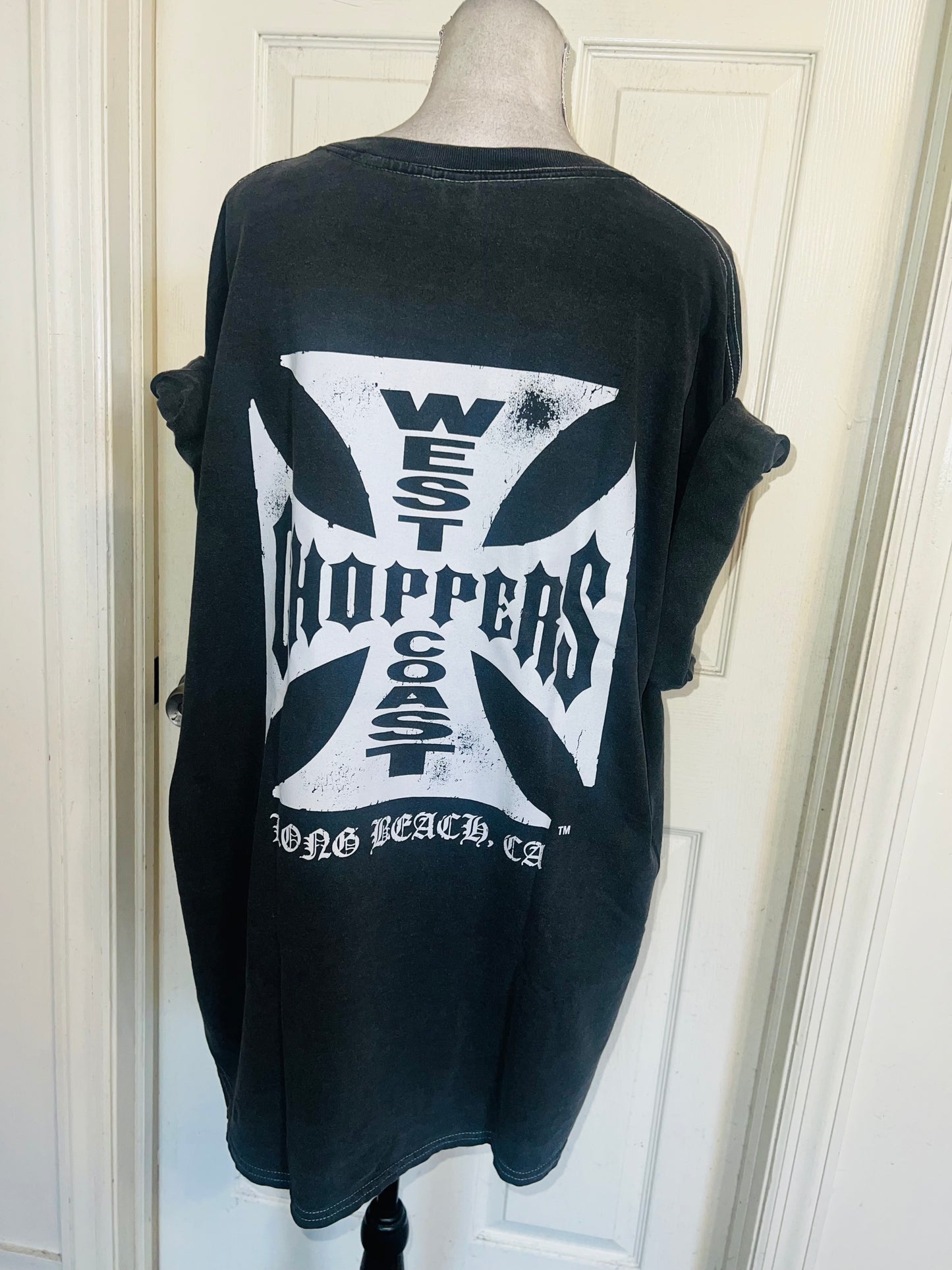 West Coast Choppers Double Sided Oversized Distressed Tee