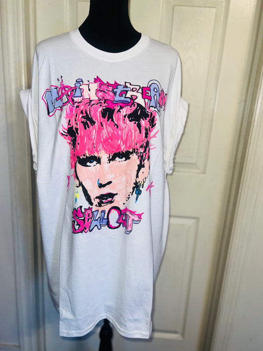 Machine Gun Kelly Oversized Distressed Tee