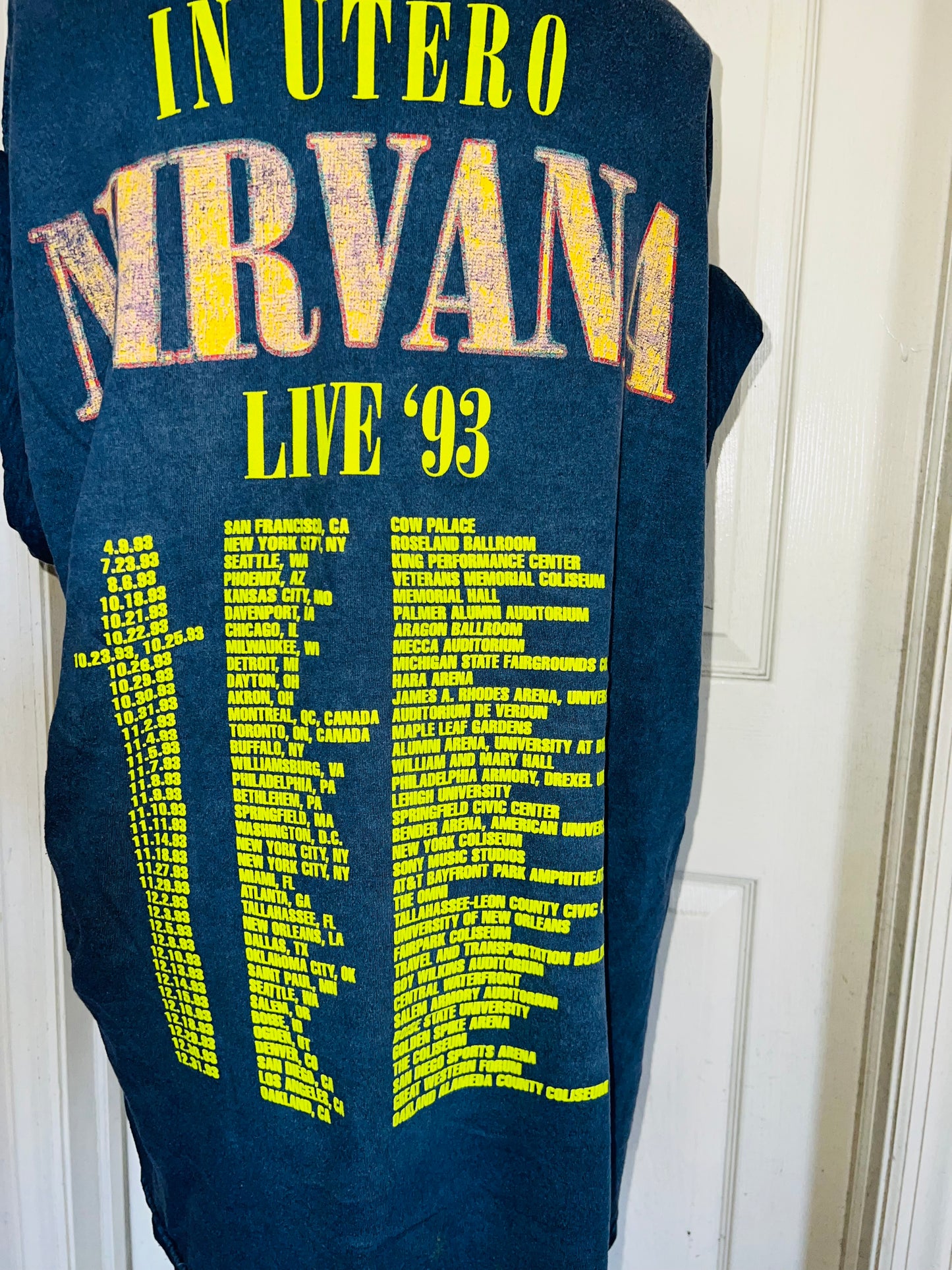 Nirvana Double Sided Oversized Distressed Tee