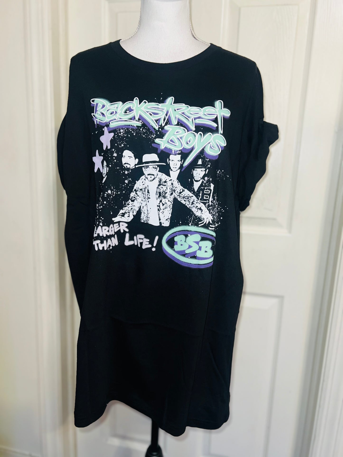 Backstreet Boys Oversized Distressed Tee