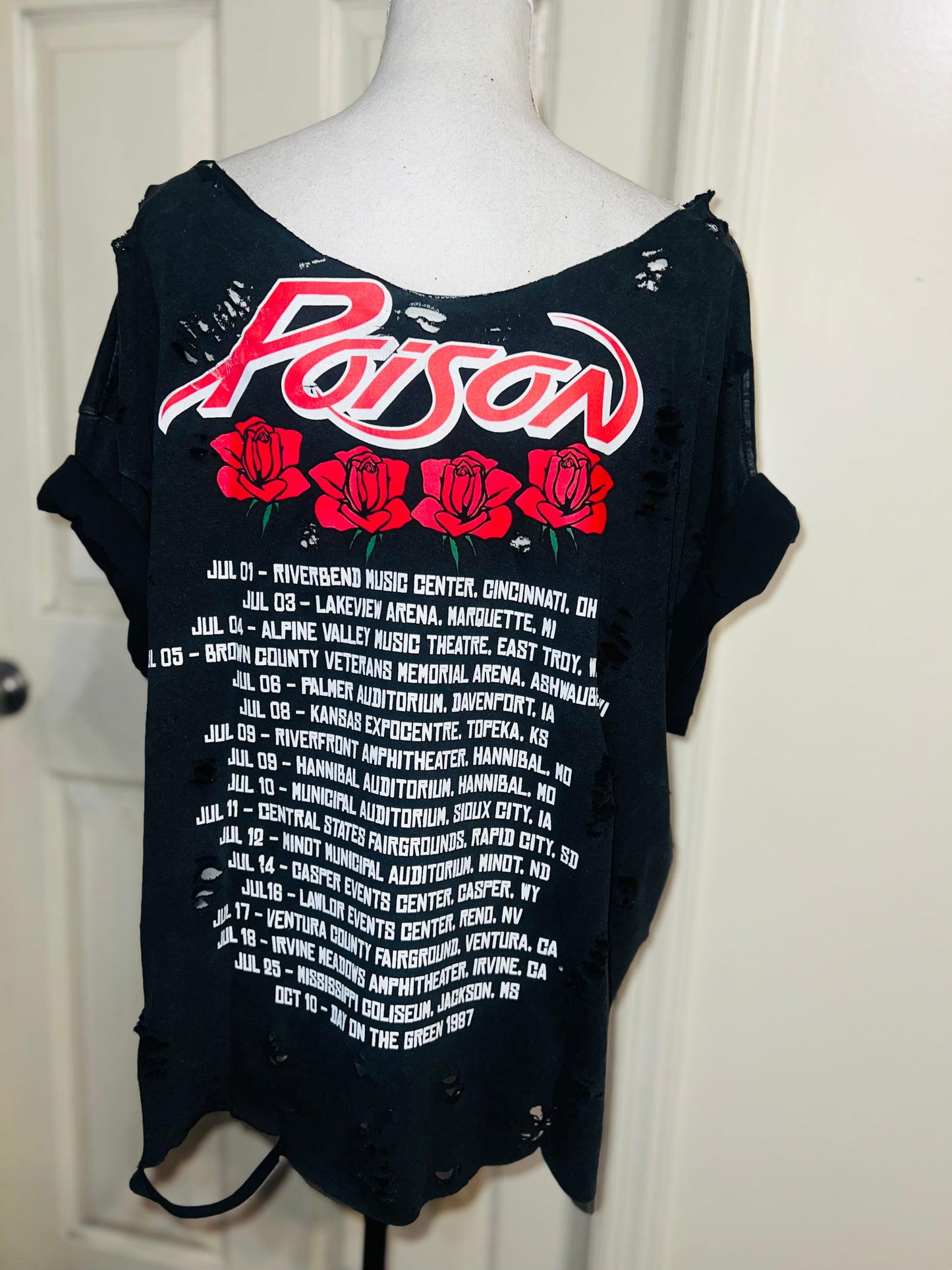 Poison Double Sided Oversized Distressed Tee