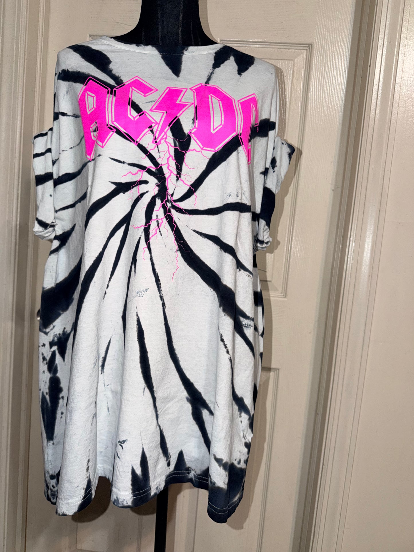 AC/DC Oversized Distressed Tee