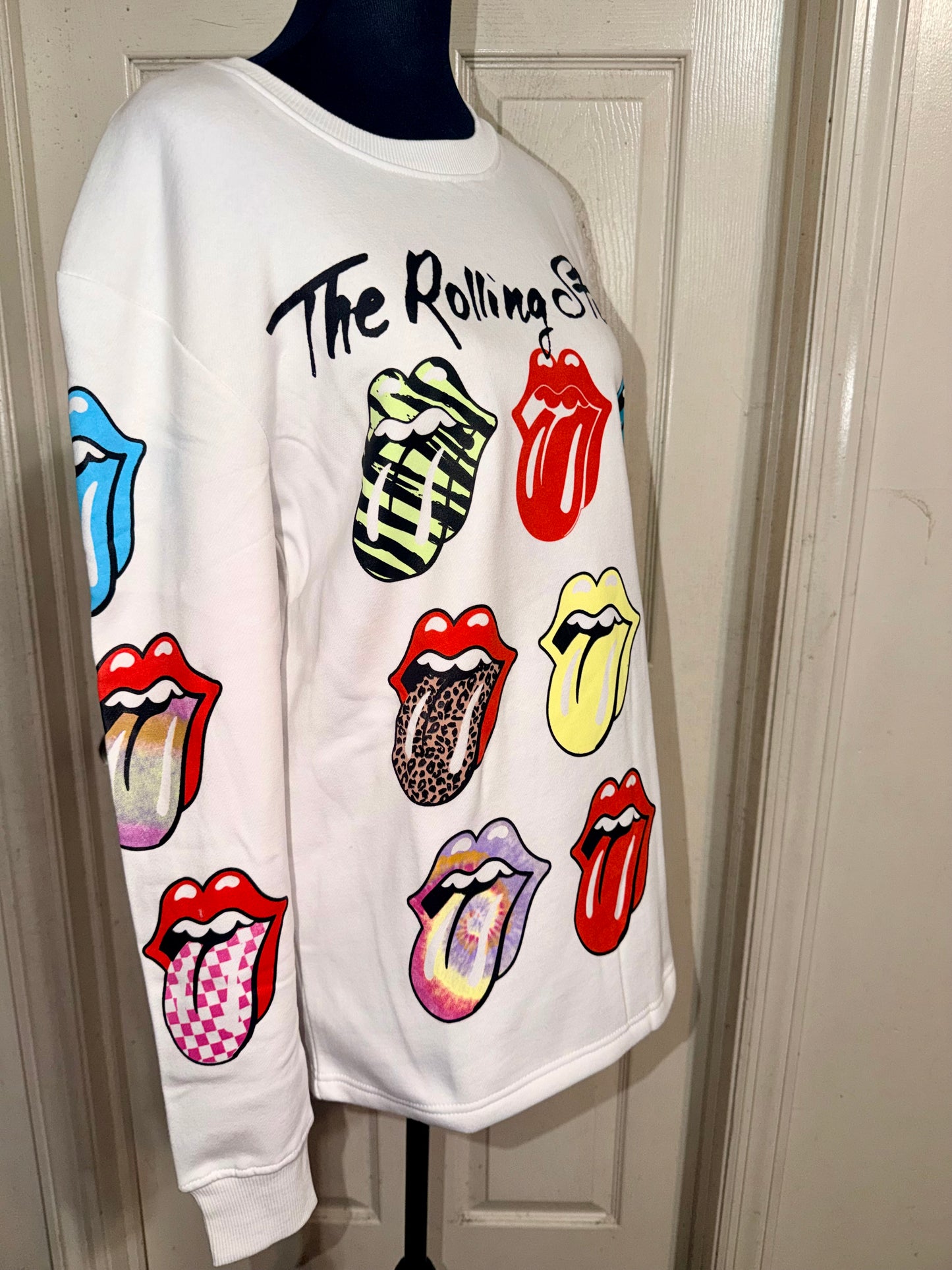 The Rolling Stones Oversized Distressed Sweatshirt