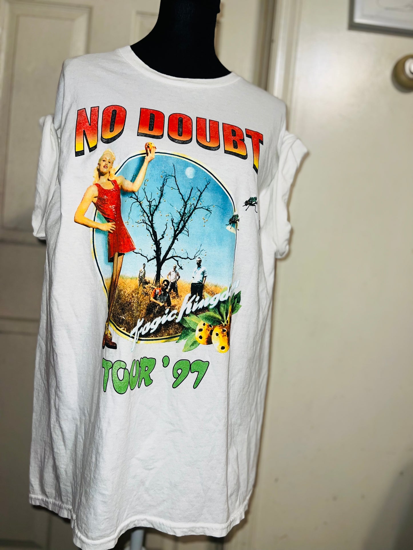 No Doubt Double Sided Oversized Distressed Tee