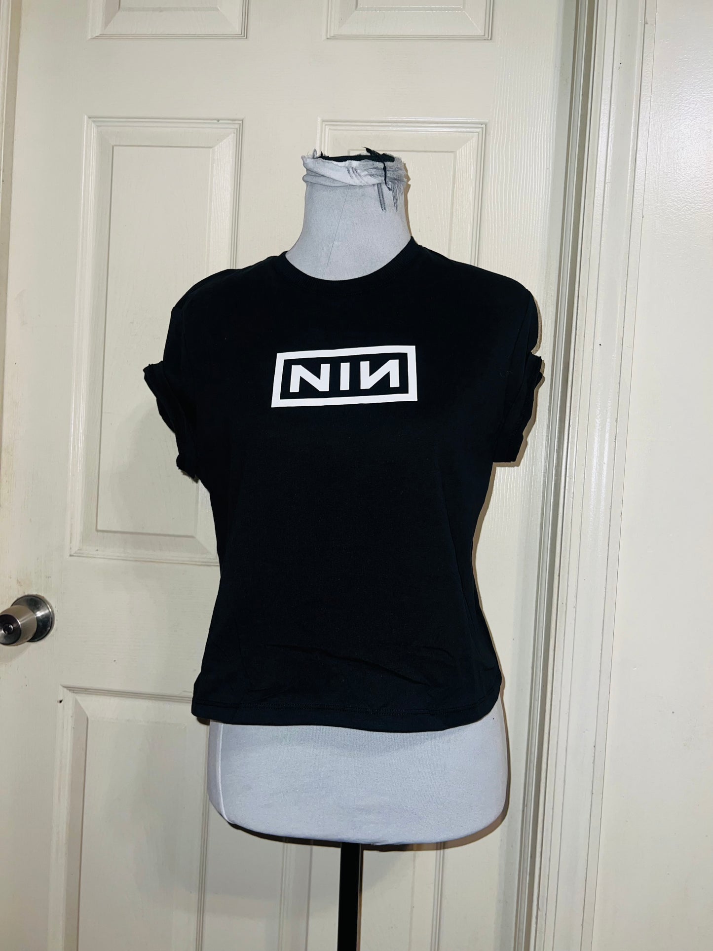 Nine Inch Nails Distressed Baby Tee